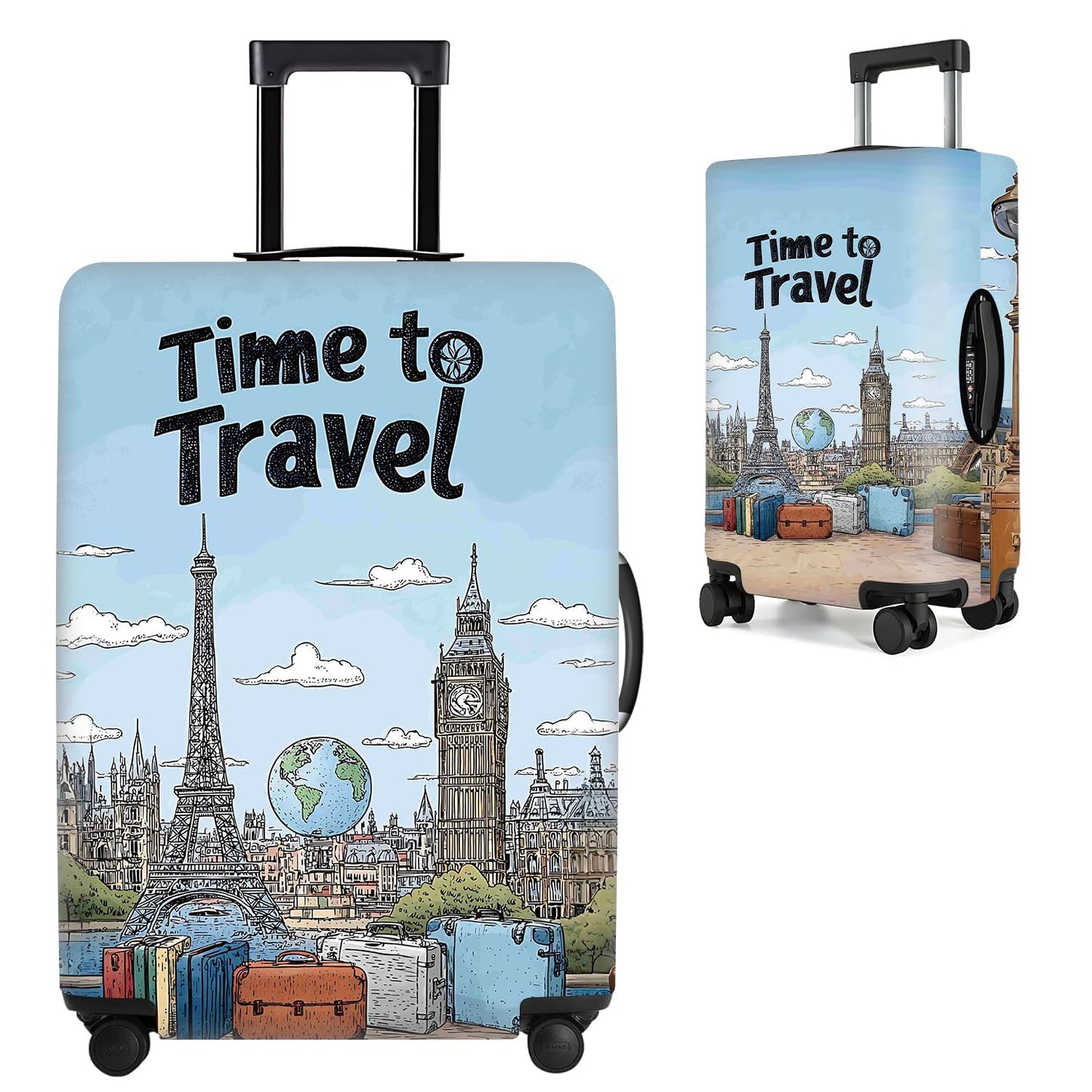 Colorful Abstract Art Luggage Cover – Vibrant Woman Face Design Suitcase Protector – Fits 32 to 34 Inch Travel Luggage,XL BST202