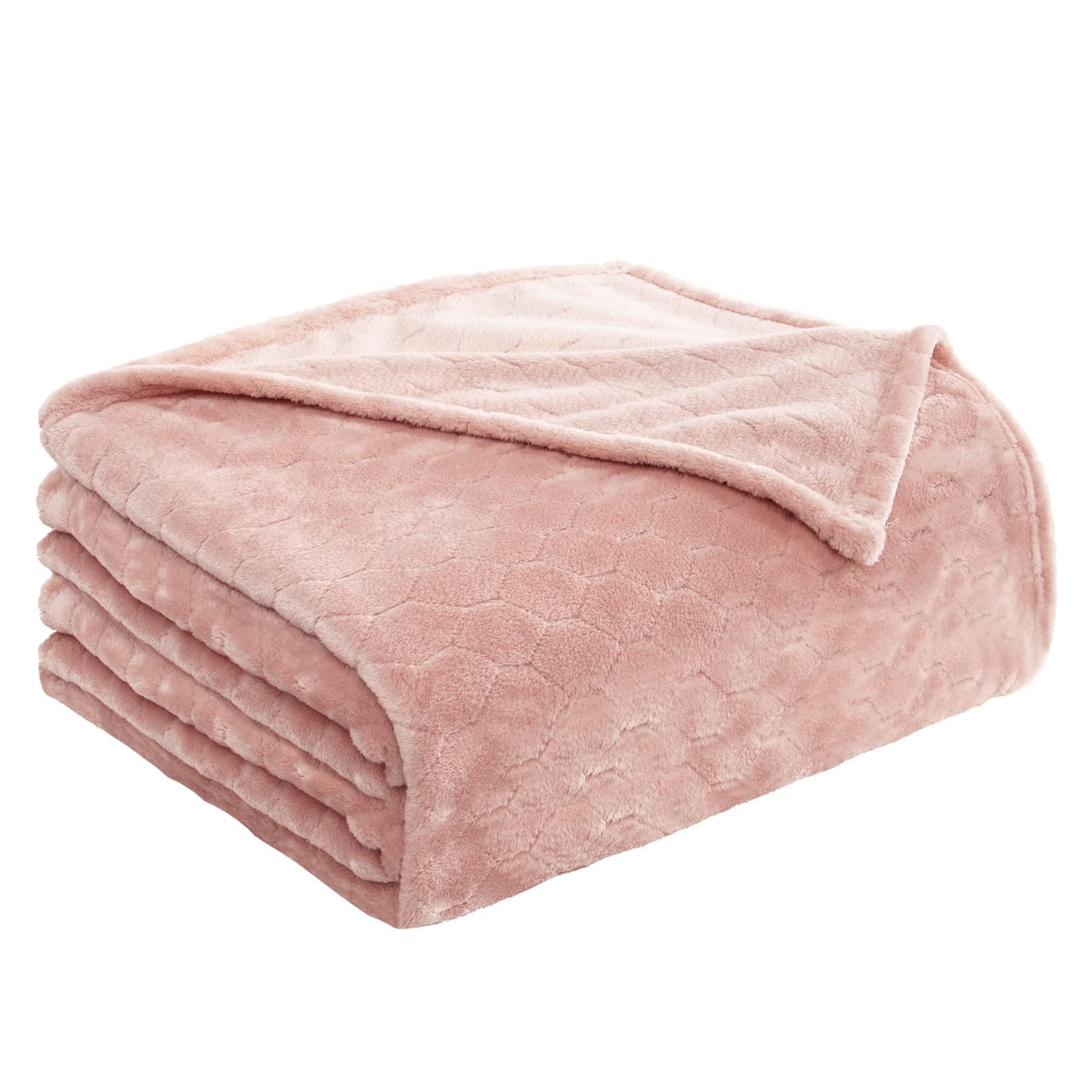 TOONOW Fleece Blanket Super Soft Cozy Throw Blanket 50" x 60", Lightweight Fuzzy Comfy Textured Flannel Blanket Warm Plush Throw Blankets for Couch, Sofa, Bed, Emerald WN420
