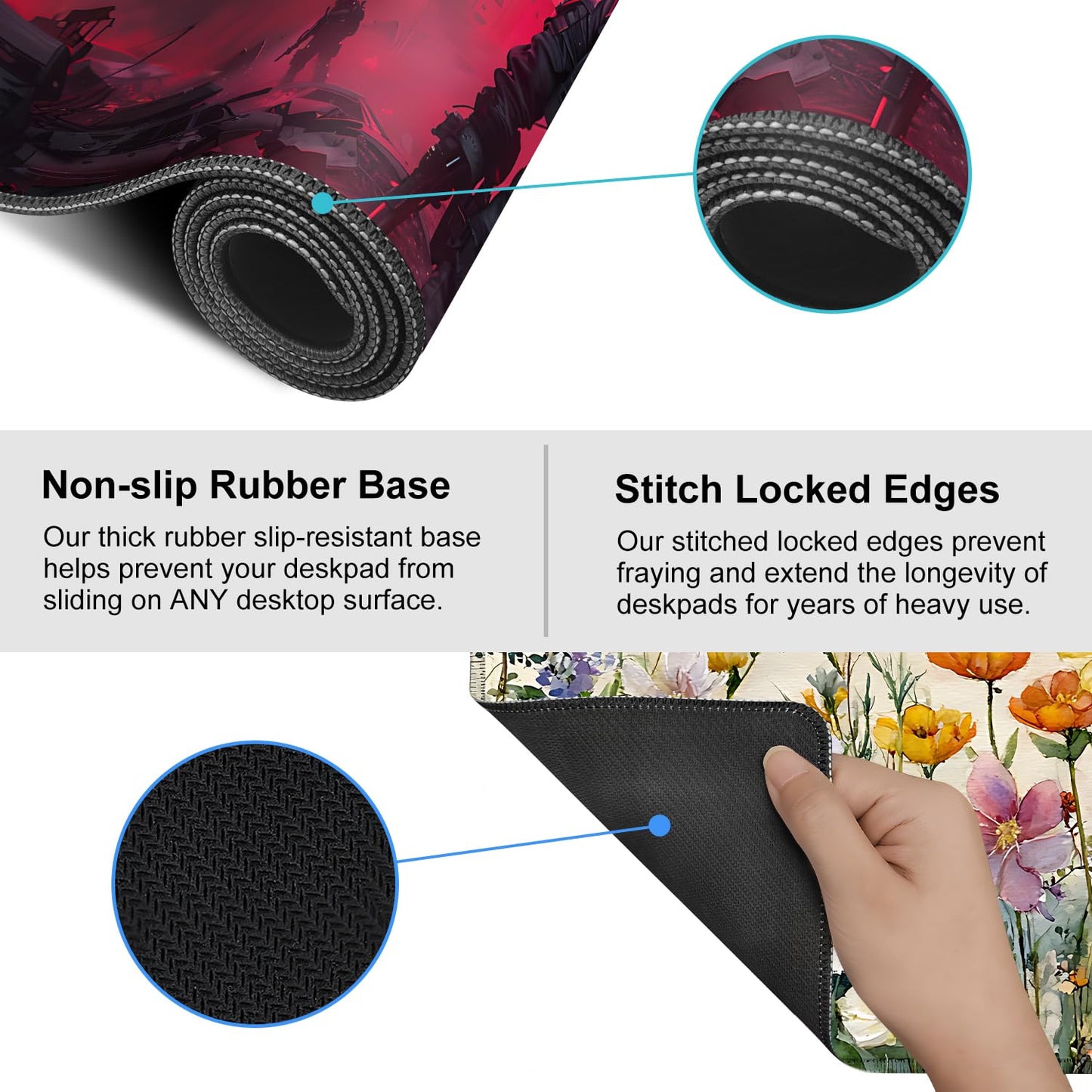 Mouse Pad Gaming Mousepad 31.5 x 11.8in Large Mouse Pad for Keyboard and Mouse with Anti-Slip Rubber Base, Keyboard Pad XL Mouse Mat for Home and Office,Snowy Forest WN420