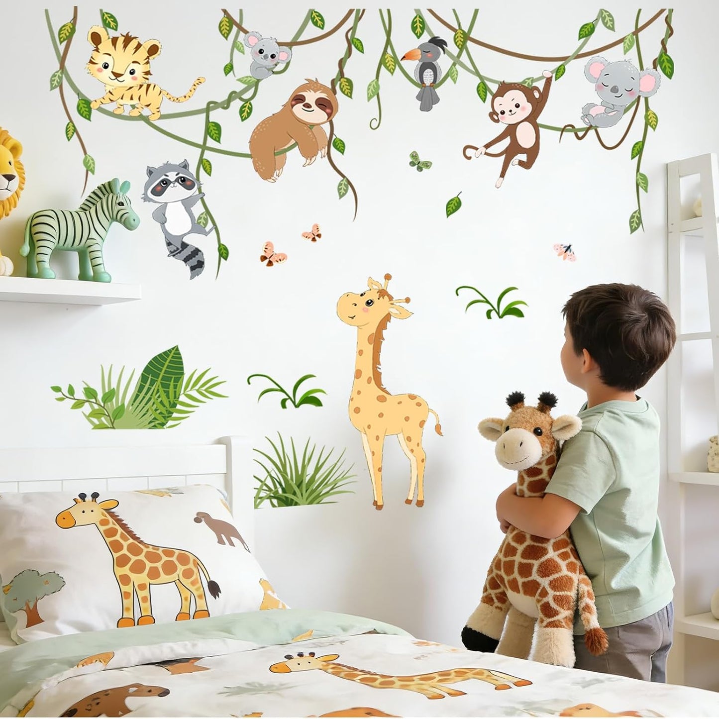 Safari Animals Wall Stickers, Jungle Monkey | Wall Decor, Safari Theme BST326L