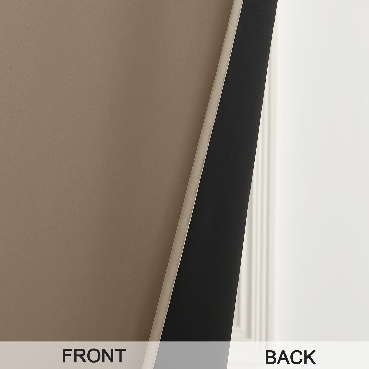 RYB HOME 100% Blackout French Door Curtains for Door Window - Room Darkening No Coating Thermal Insulated Privacy Protection Adhesive Cover for Glass Window, W 26 x L 40, 1 Panel, Black BST220