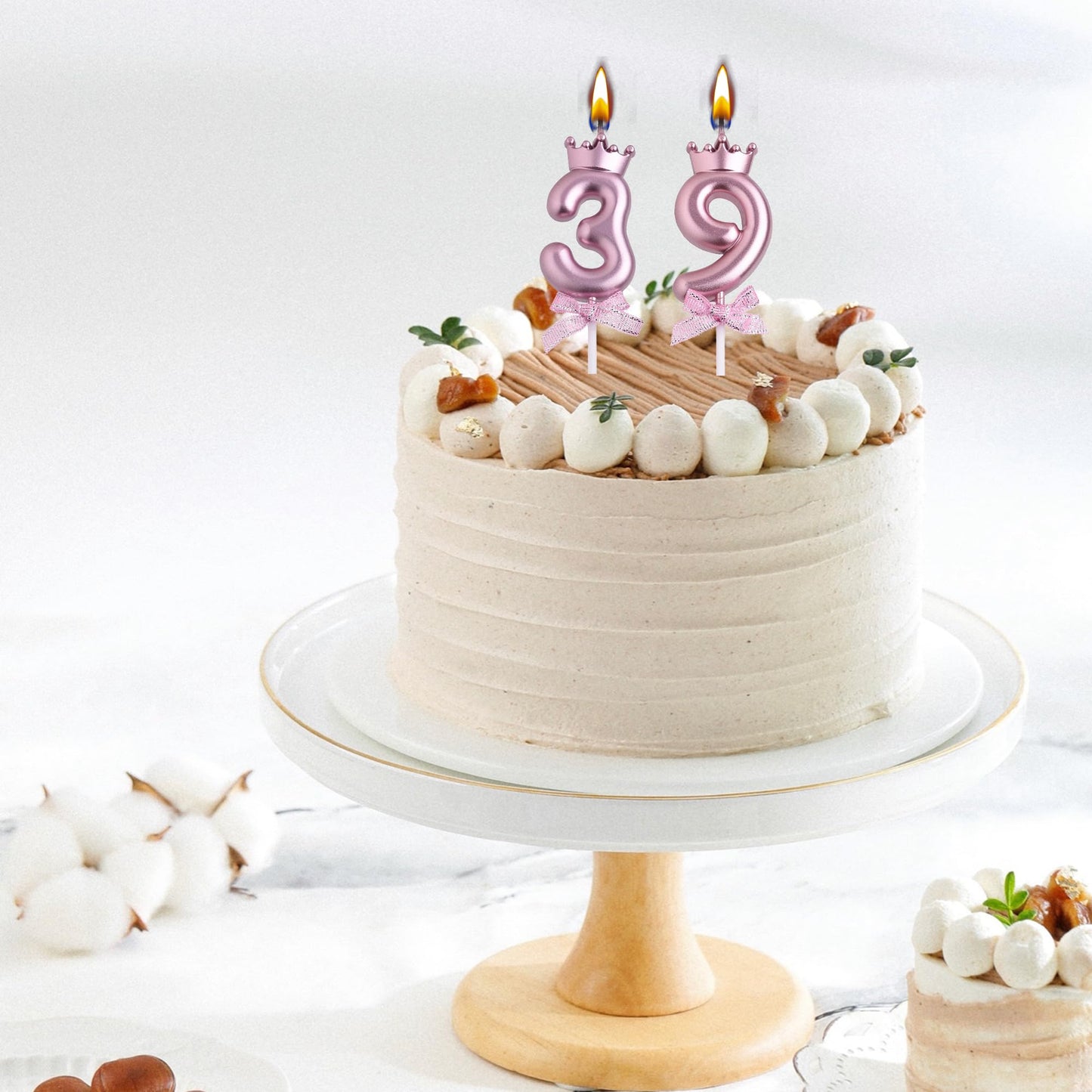 39th 93rd Birthday Candles, Red 93 39 Year Old Number Birthday Candles, Happy Birthday Party Cake Topper Decoration Gifts for Women Men BST220