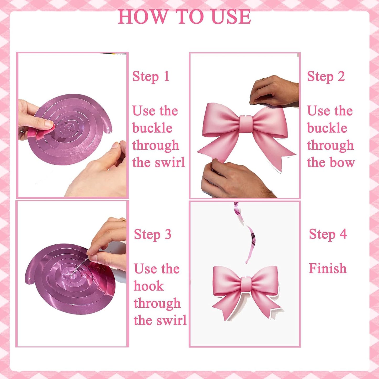 38 Pcs Pink Birthday Party Decoration Set Pink Bow Banner Hanging Swirls Honeycomb Balls for Women Girls Bow Birthday Bachelorette Party Baby Shower Party Supplies BST220