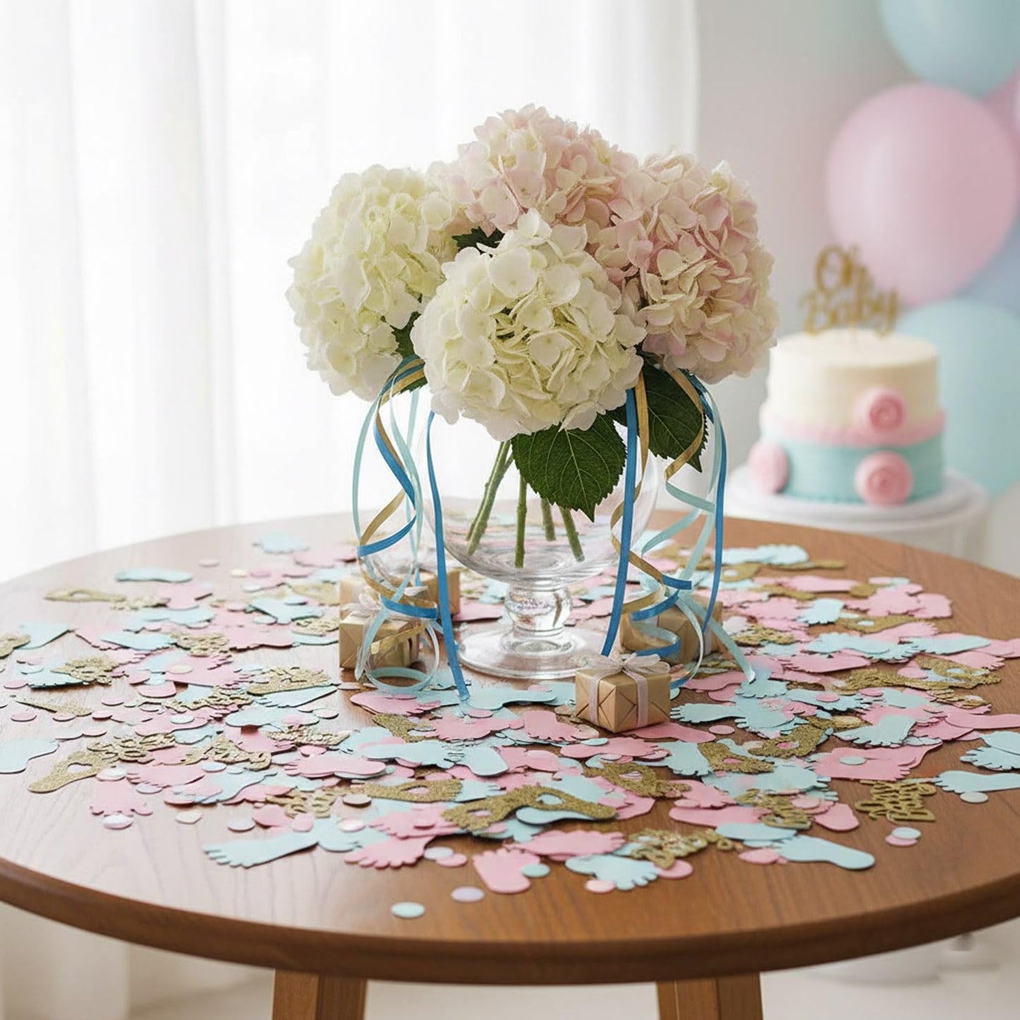 Gold Round Glitter Confetti(3/2/1 inch),200PCS Gold Dots Sparkling Confetti for Table Decor BST220