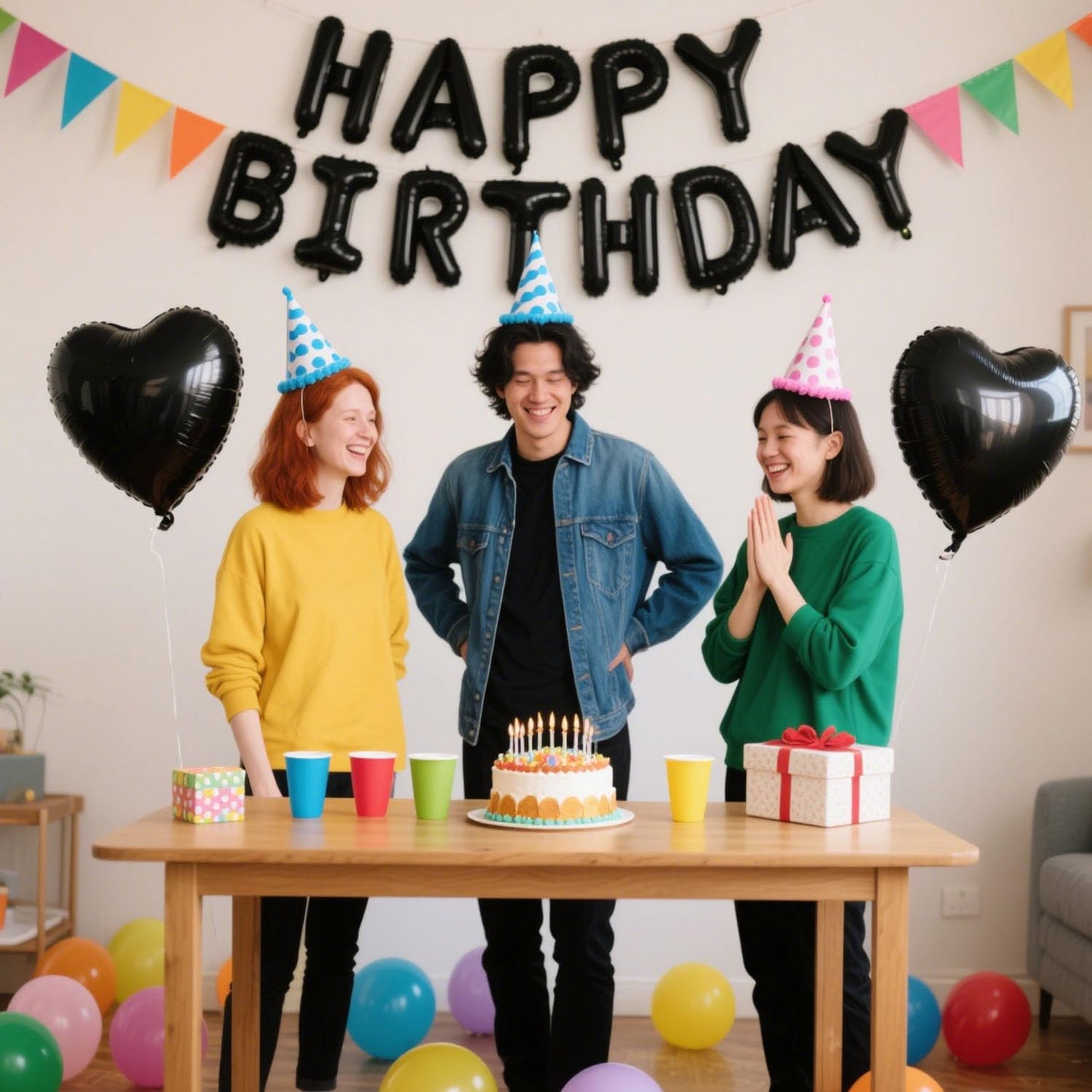 Green Happy Birthday Balloons Banner Foil Balloons Letters Banner Balloon for Green Themed Party Decoration Supplies Christmas Birthday Decoration Decor Ballons Arch Kits Party Balloon Set 15pcs BST326L
