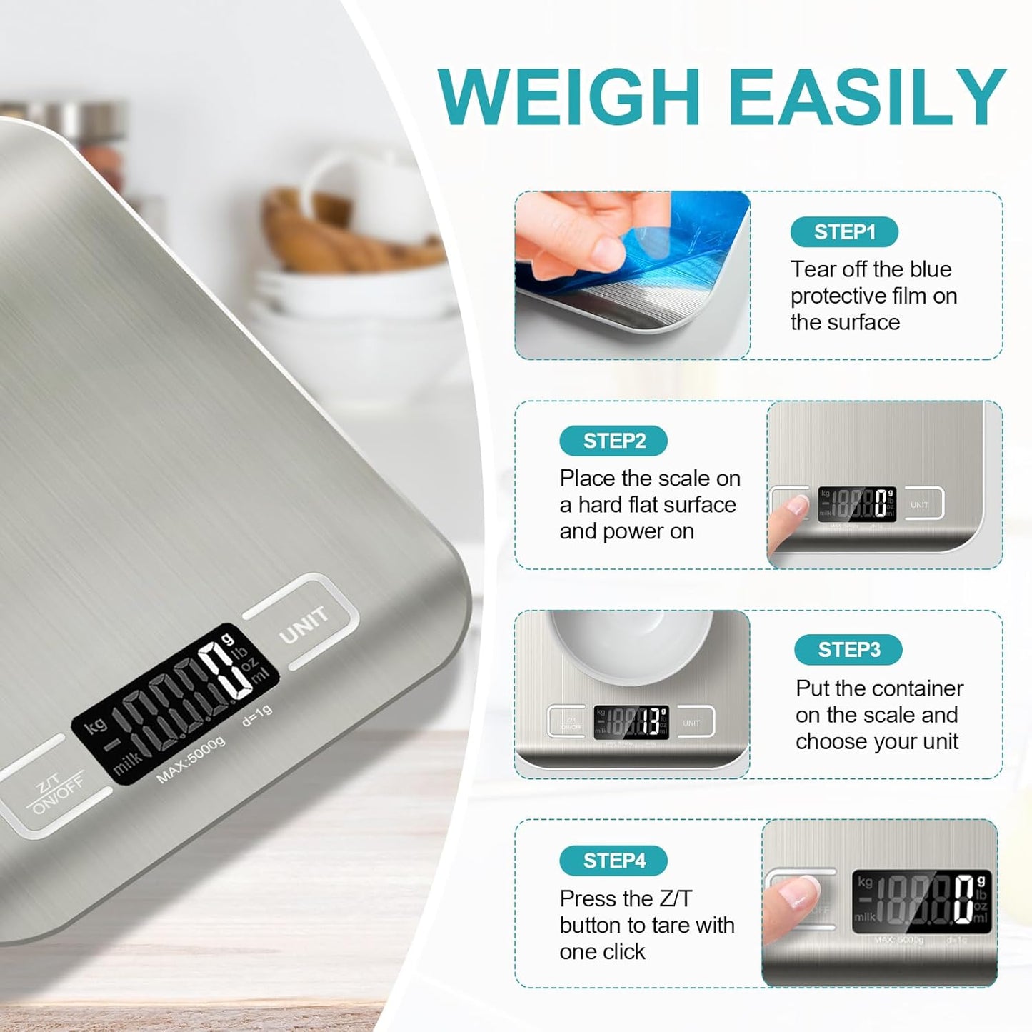Food Scale, 11lb Kitchen Scale 88