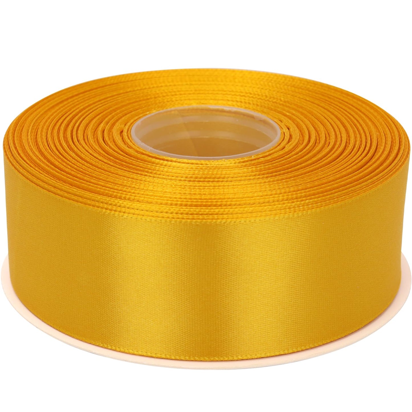 1-1/2 Inch Single Face Polyester Ribbon, 50 Yards Bulk Roll (Orange)–Wrinkle-Resistant Craft Ribbon for Gift Wrapping, Wedding Decor, DIY Projects BST220