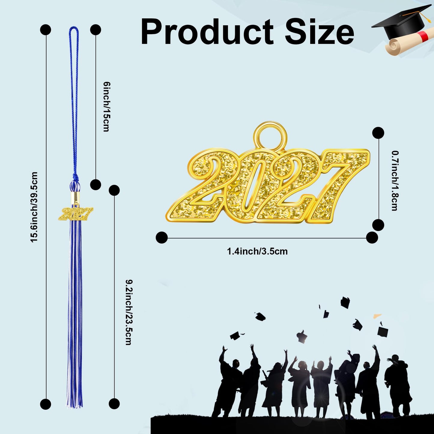 2026 Tassel Graduation, Black and Gold Graduation Tassel, 2026 Graduations Cap Tassels, Gradutate Cap Tassels with 2026 Year Gold Charms for Grad Cap Hat Ceremonies Memorial Graduations Decorations BST220