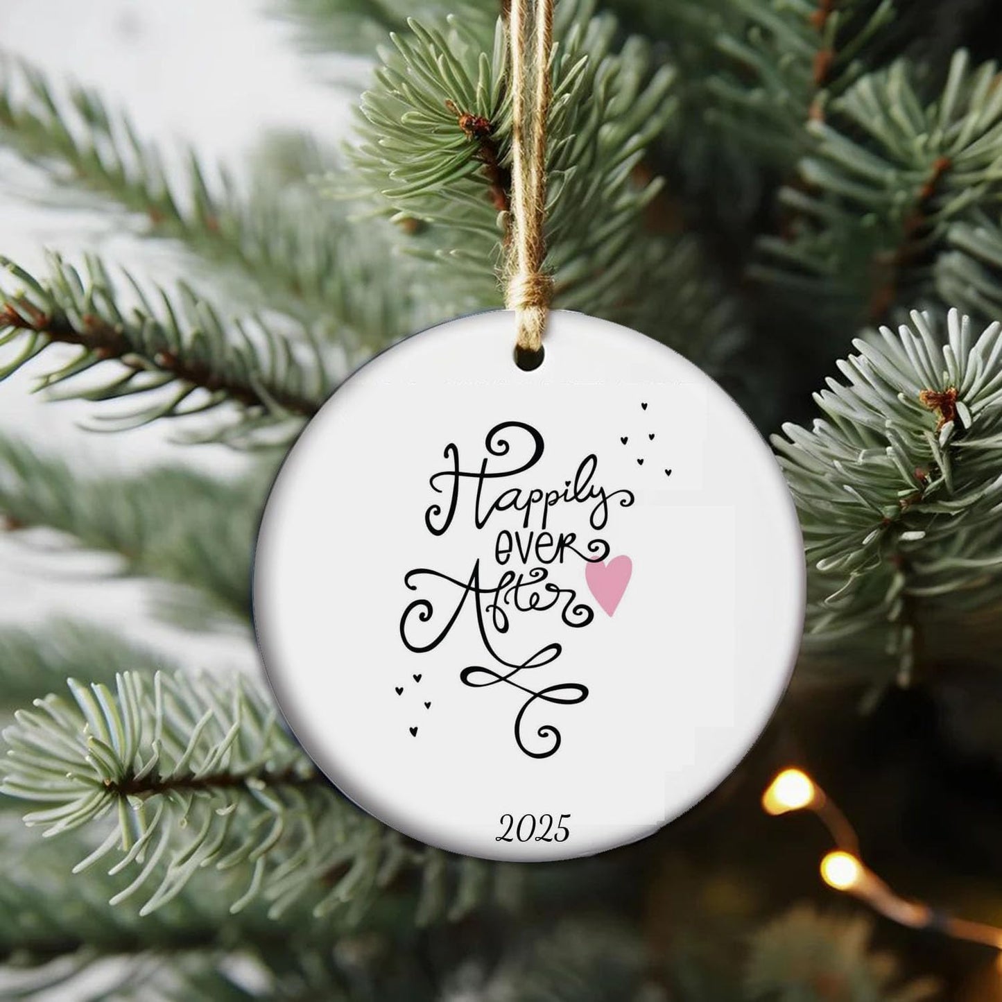 Happily Ever After - Christmas Ornament for Couples Till Death Do Us Part, for Newlyweds, Halloween Wedding Gift for Couple BST202