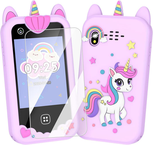 Kids Smart Phone Toys for Girls Purple Unicorn 79
