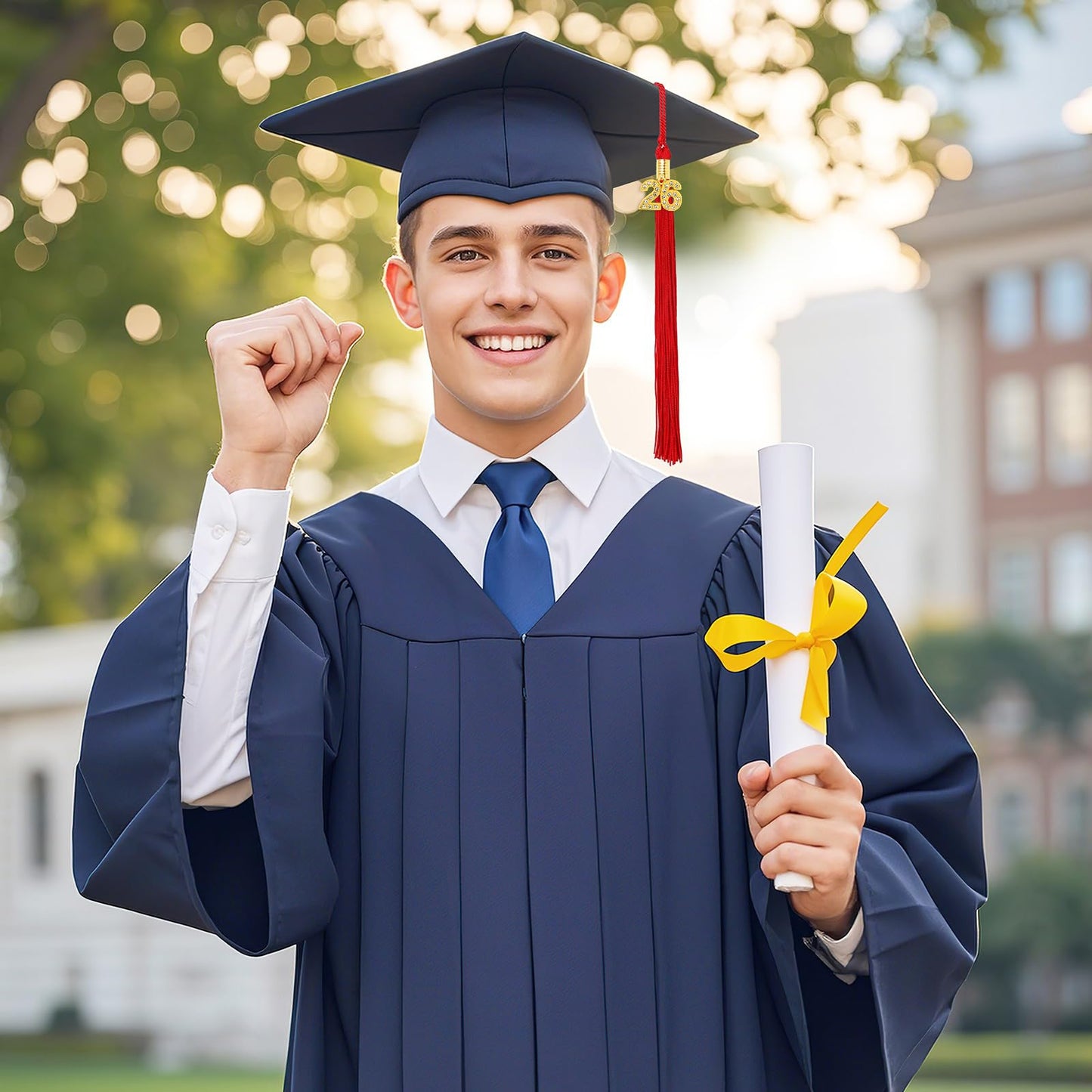 JULMELON 2026 Graduation Tassel, 2026 Graduation Cap Tassel with Bling Charm for 2026 Graduate Hat Ceremonies Accessories (Black) BST220