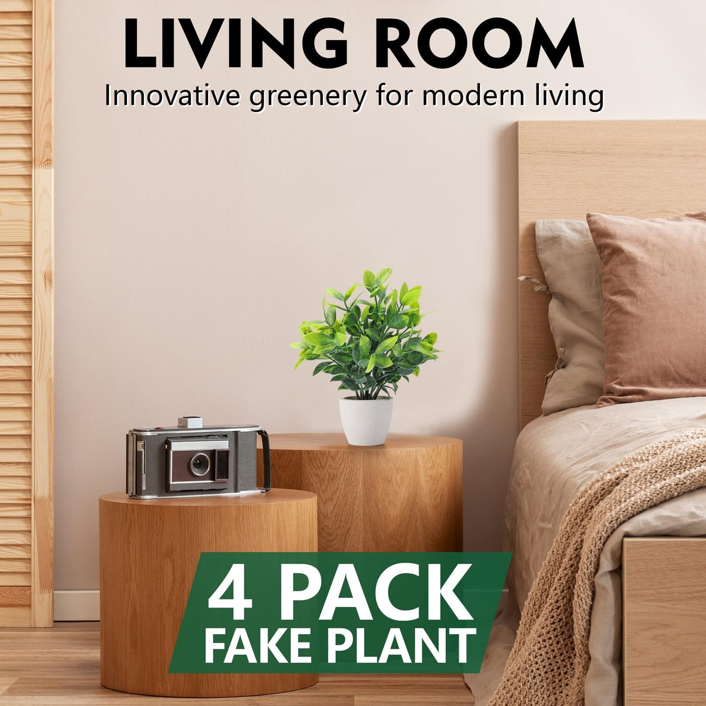 FAVOWREATH 2 Pack Small Fake Plants Potted Artificial Plants Indoor for Home Decor Office Room Farmhouse Indoor Table Bathroom Decor BST220