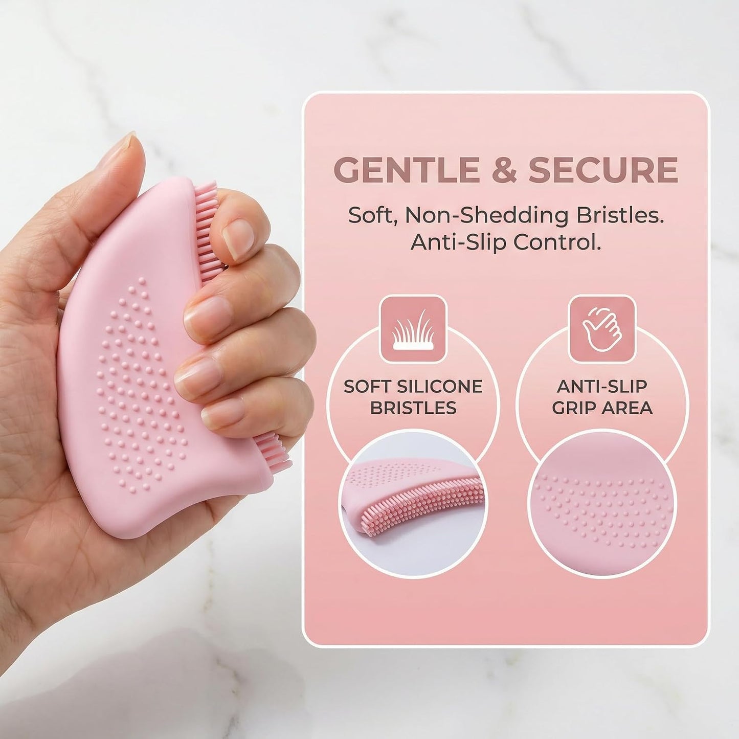 Lymphatic Contour Face Brush, Silicone Pink Facial Drainage Massage Tool for Face Neck Chin Lifting, Anti-Aging Skin Care Device (1 Pcs) WN420