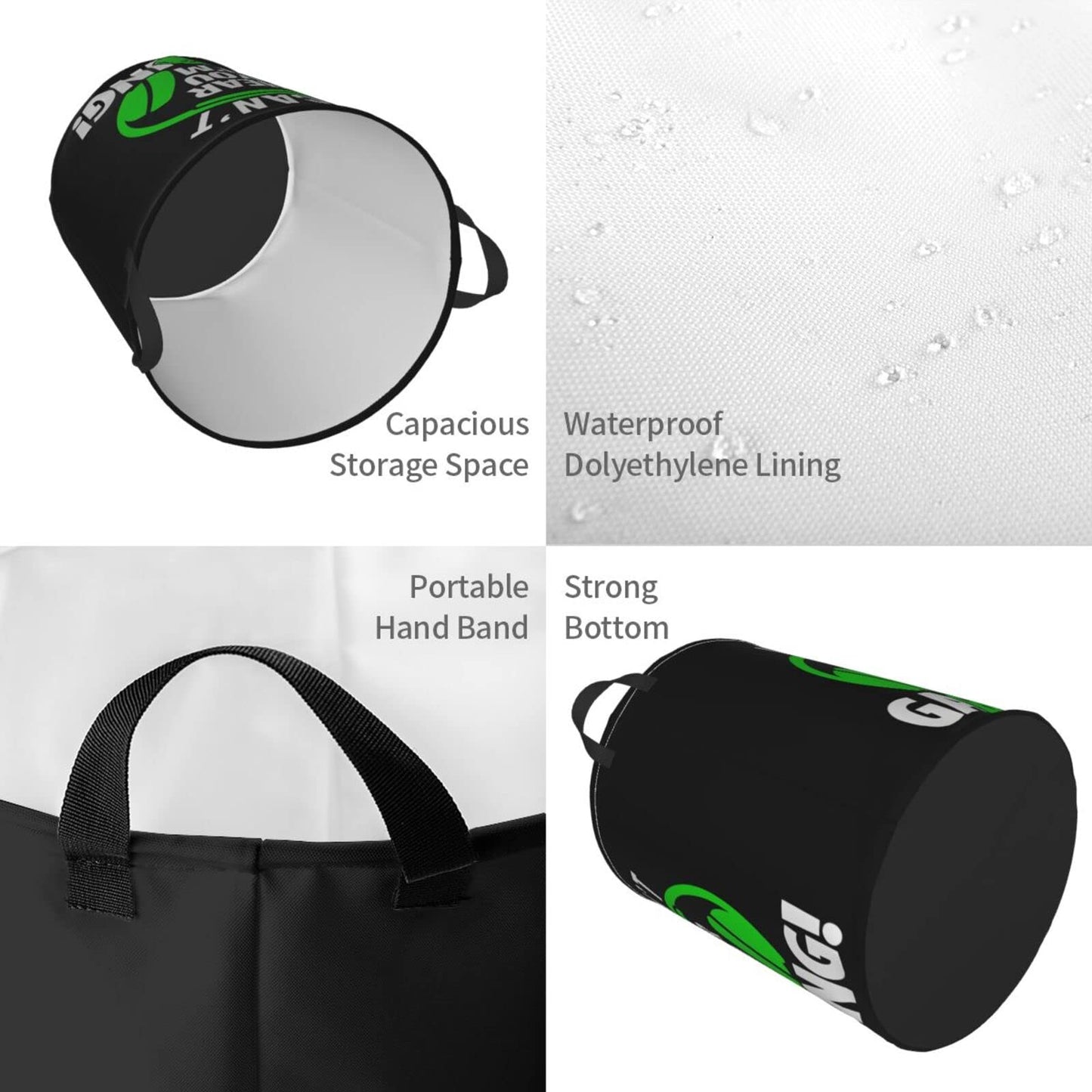 38L Round Laundry Hamper Video Game Controller Background Storage Basket Waterproof Coating Gaming Gadgets Organizer Bin For Nursery Clothes Toys BST202