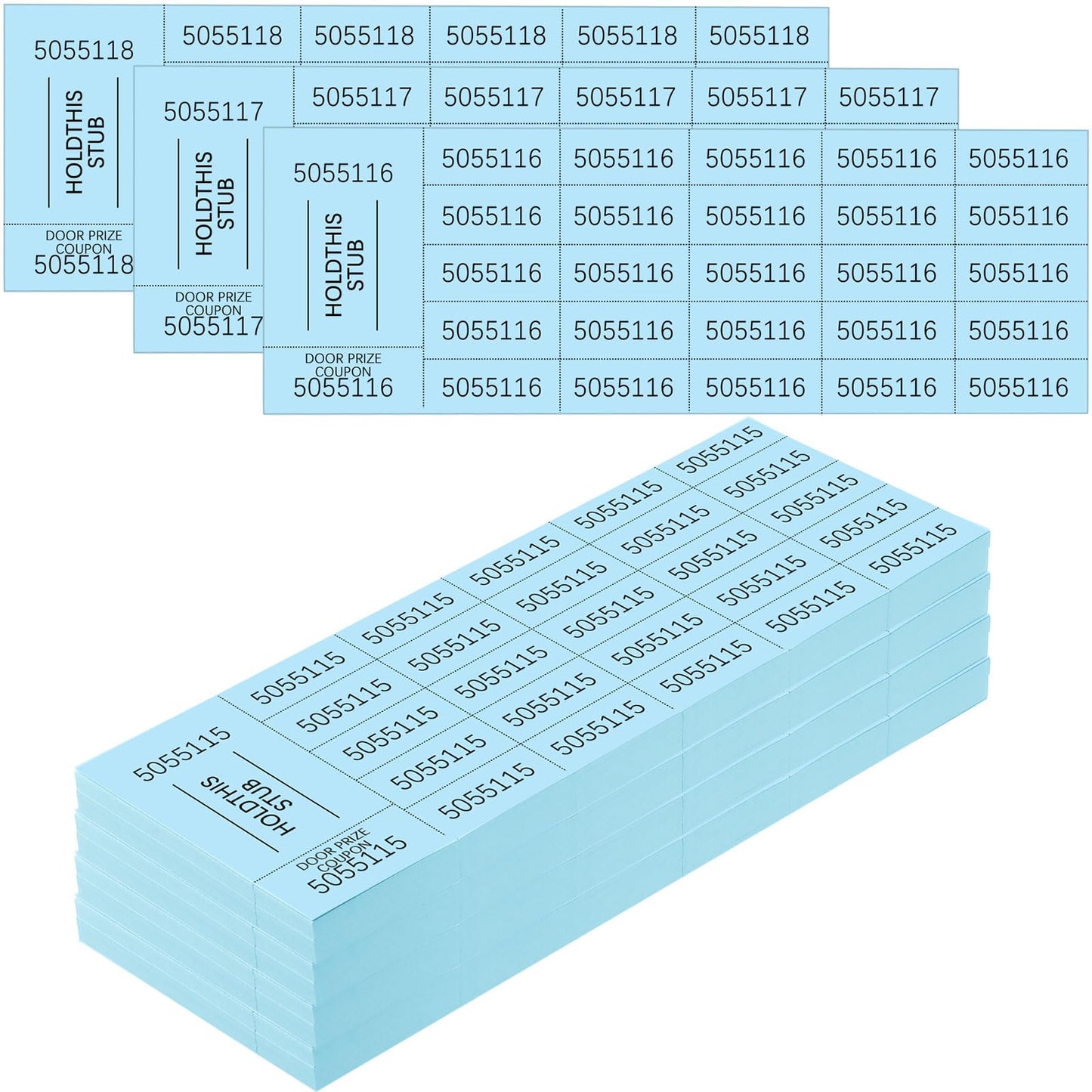 Kosiz 504 Sheets 25 Bid Raffle Ticket with Different Numbers Per Sheet Chinese Auction Tickets for Events Church Basket Auction Silent (Light Green)