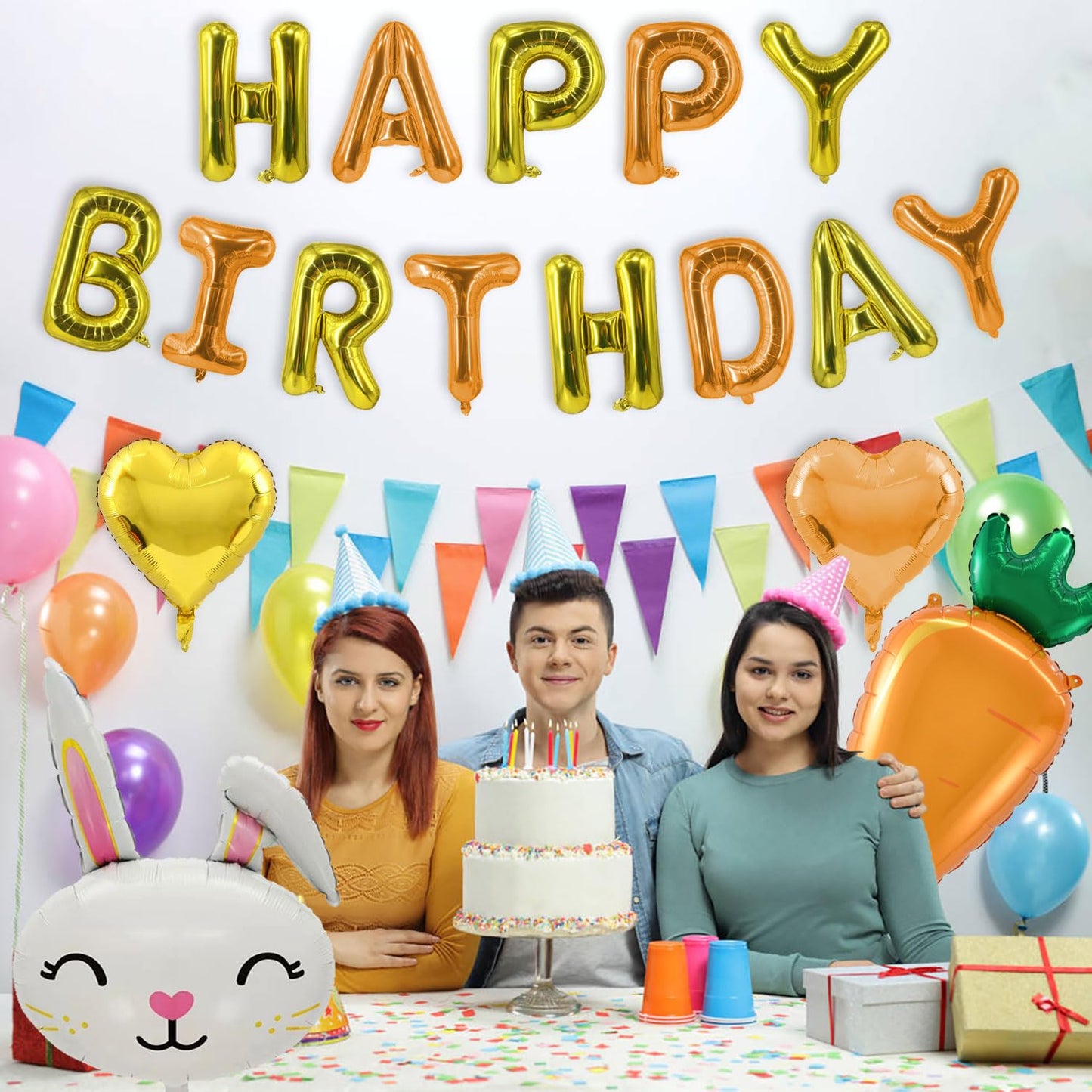Green Happy Birthday Balloons Banner Foil Balloons Letters Banner Balloon for Green Themed Party Decoration Supplies Christmas Birthday Decoration Decor Ballons Arch Kits Party Balloon Set 15pcs BST326L