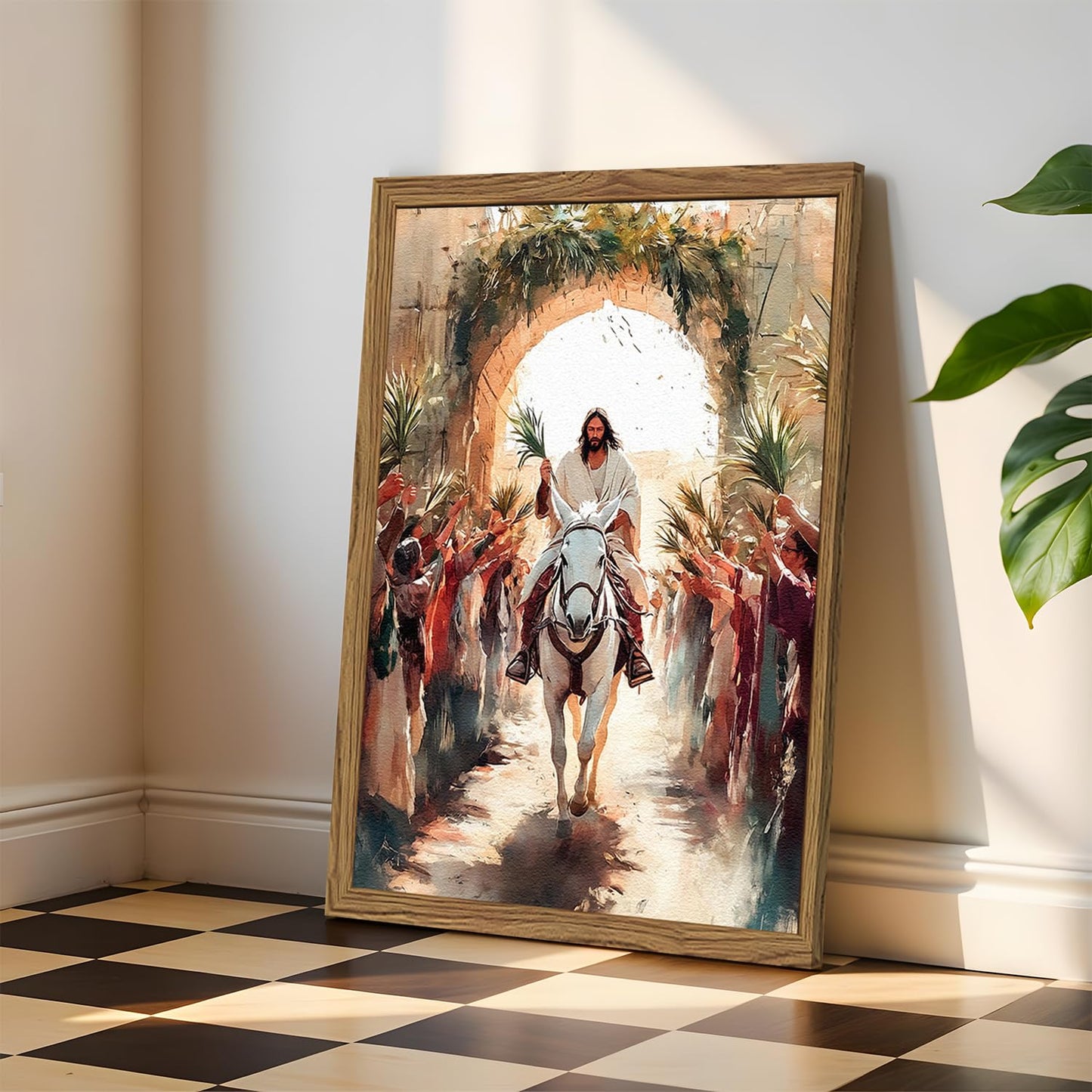 Framed 3D Textured Jesus Embracing Woman Wall Art, Jesus Hugging Woman Wall Decor Hand Drawn Sandstone Religious Christian Bible Painting Pictures for Bedroom Living Prayer Room 12x16 in Wood Framed BST202