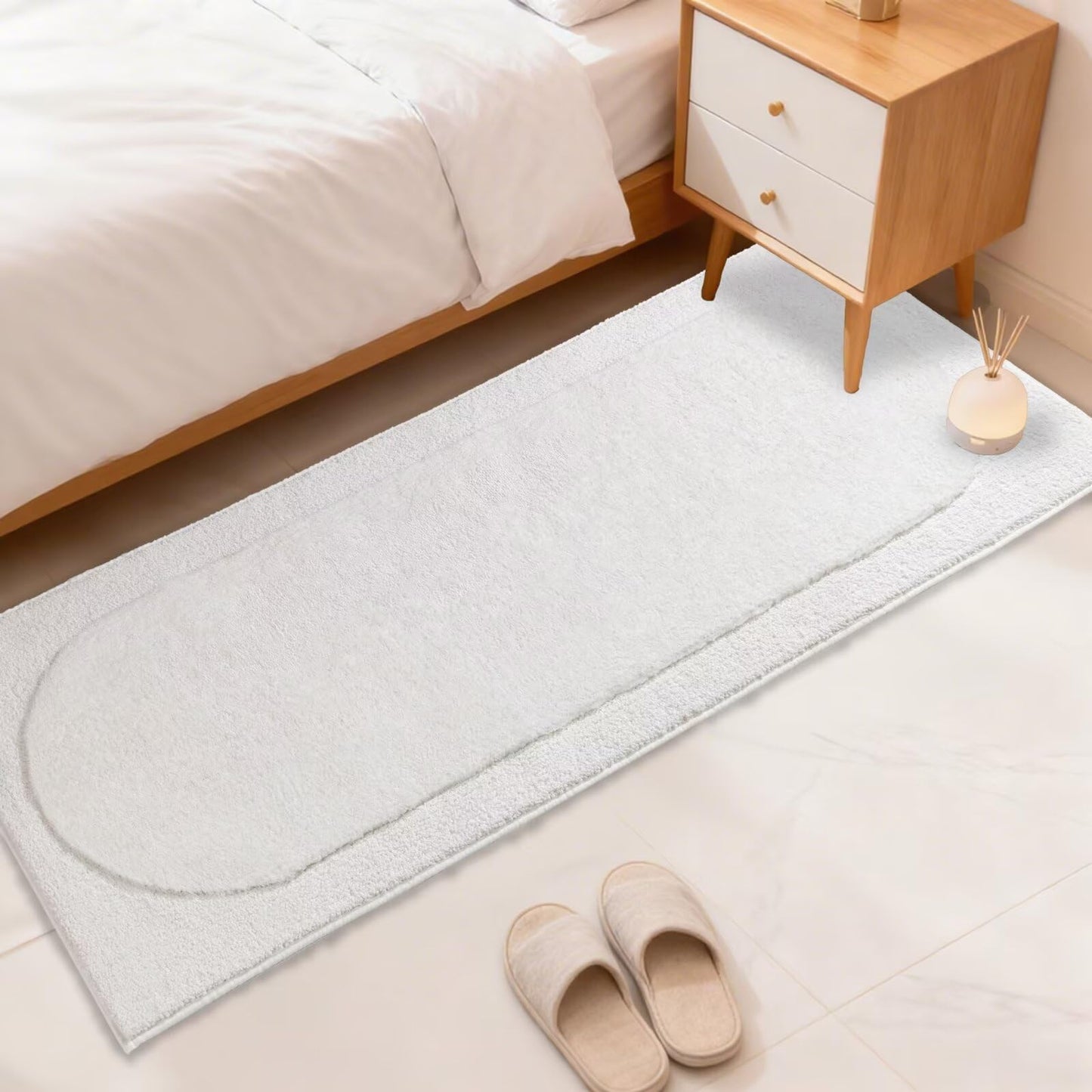 DEXDE Bathroom Rugs Non-Slip Mat for Bathroom Floor Shower,24x16 Beige | Thick Soft Absorbent Bath Mat, Quick Dry Microfiber Rug, Machine Washable Shower Floor Bathroom Mat Home Decor Accessories BST220