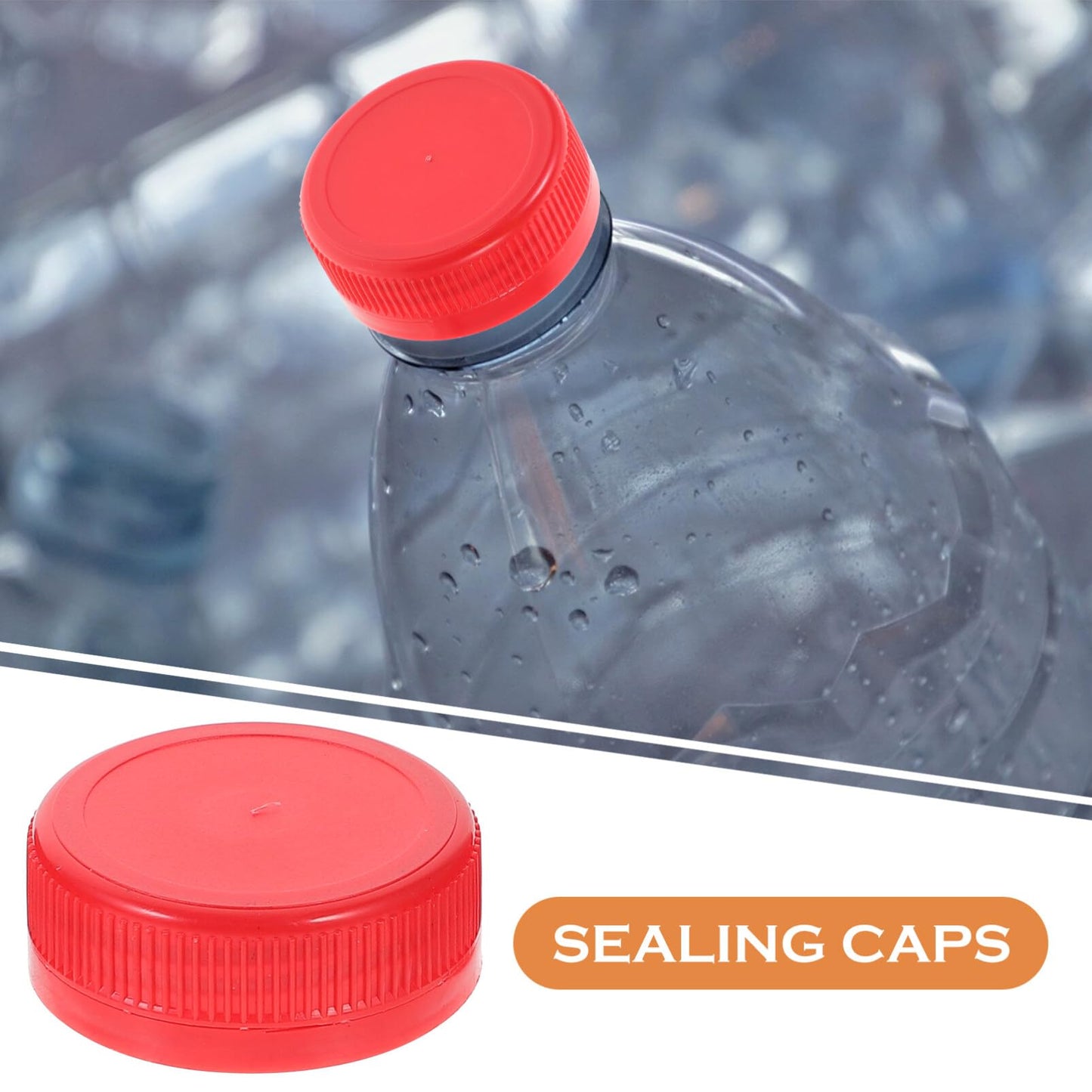 100Pack White Plastic Bottle Caps, 38mm (1.53") Replacement Lids, Leak-Free Screw-on Caps for Juice, Milk, Water Bottles Tops and Diy Crafts BST202