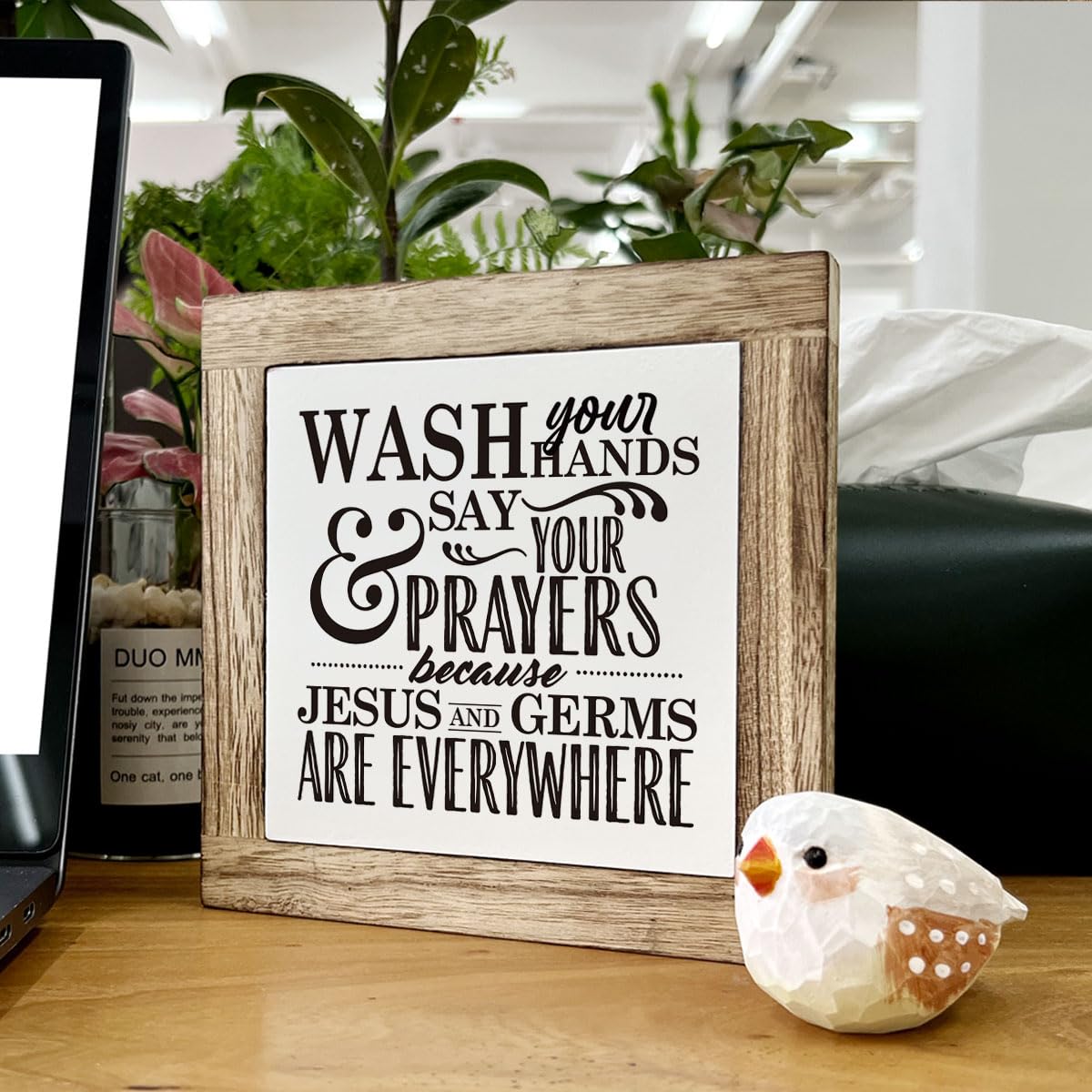 Bathroom Decor, Funny Bathroom Decor, Flush the Toilet This is Not Show and Tell, Wooden Box Signs for Home Decor, Bathroom Decor Tabletop, Kids Bathroom Rules Sign Decor, Bathroom Box Sign B6-71 BST202