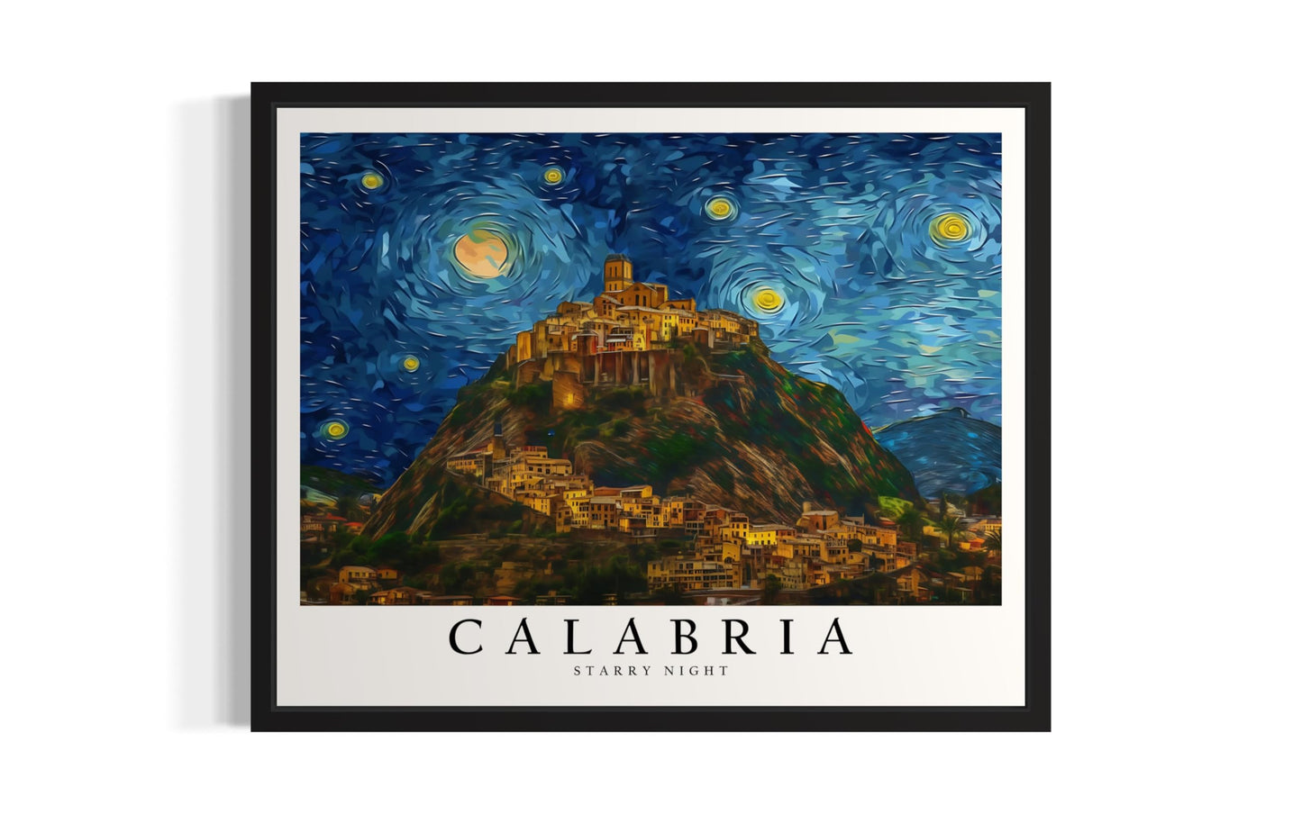 Eiffel Tower Art Print Poster, Van Gogh Starry Night Theme Wall art Painting Decor, Art Home City Artwork For Bedroom, Bathroom, Living Room 81 (Eiffel Tower, 14"L x 11"W, Unframed) BST220