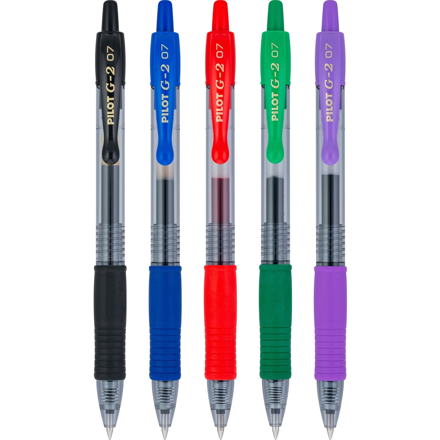 Pilot G2 Premium Gel Roller Pens, Fine Point 0.7 mm, Blue Ink Pens Fine Point, Pack of 5 - Ideal for School, Journaling, and Office Writing