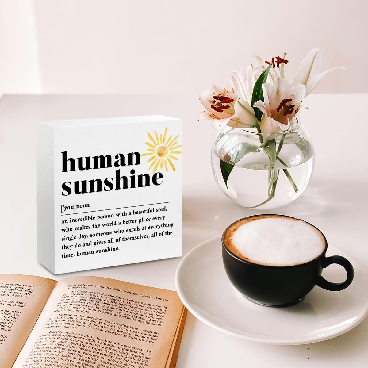 Inspirational Motivational Gifts Employee Appreciation Gifts Wood Box Sign | Daily Affirmations for Women, Little Reminders You are Enough Wooden Box Desk Decorative Sign for Office Desk Table Shelf BST202