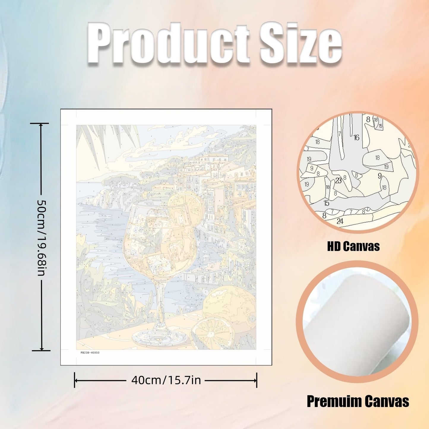 5DDIYART Paint by Numbers for Adults Beginner,Citrus Lemon Fruit Paint by Number Kits on Canvas Without Framed,Paint by Easy Acrylic Painting Home Wall Decor 16x20inch BST220