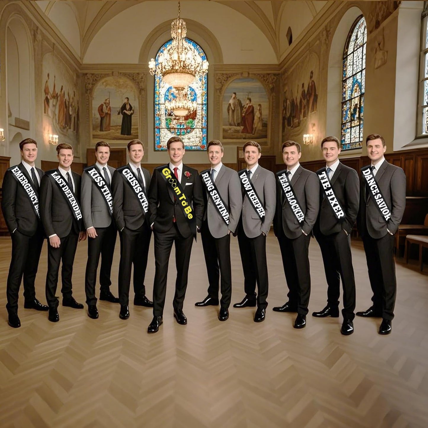 Bachelor Party Sash Team Groom Groomsmen Groom to Be Sash for Men Bachelor Party Favors Accessories Supplies Decorations Gifts(10 psc Funny Style) BST202