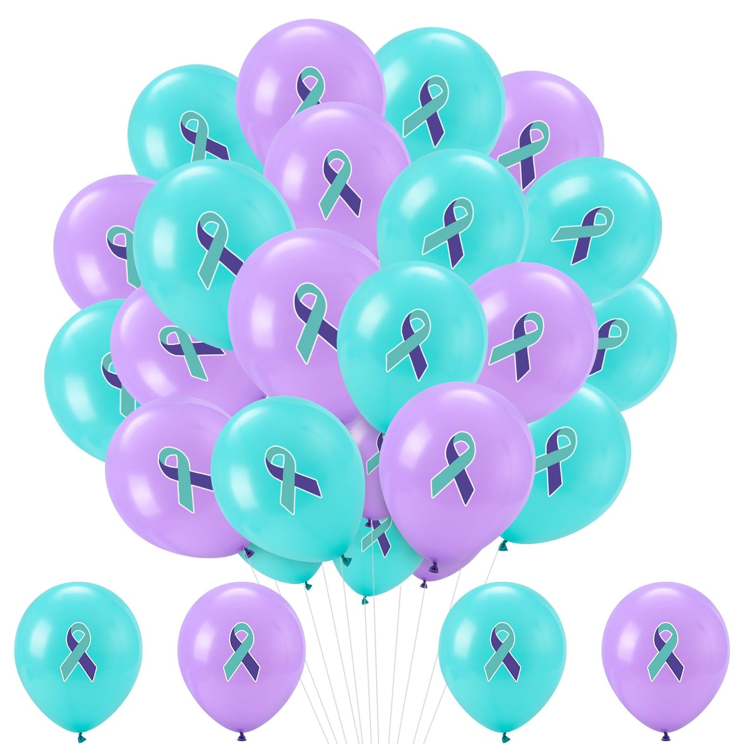 100 Pcs Red Ribbon Awareness Balloons 12 Inch Latex Red White Printed Balloon Arch Kit for Heart Health Fundraisers Community Campaigns Red Ribbon Week School Event Supplies BST220