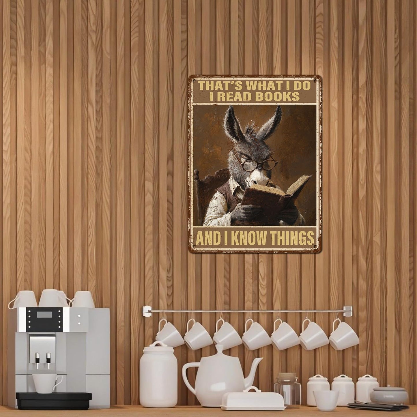 Vintage Cat Sign That's What I Do Write And I Know Things Metal Poster Sign for Home Bar Pub Kitchen Garage Restaurant Wall Deocr 12 * 8inch BST220