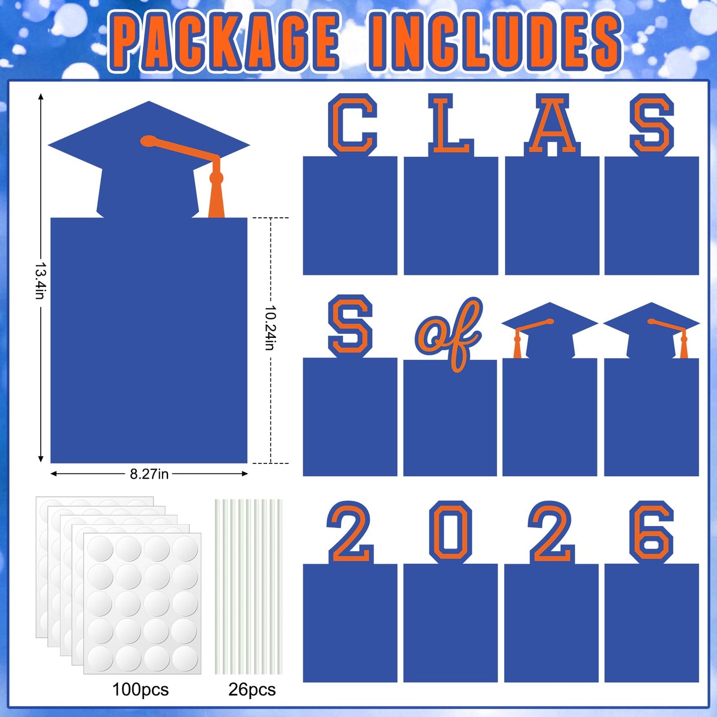 12 Pcs Graduation Photo Yard Sign Decorations 2026, K-12 Grade Graduation School Picture Frame Lawn Sign with Stakes for Kindergarten Middle High School Class of 2026 Grad Party Decorations, Red WN420