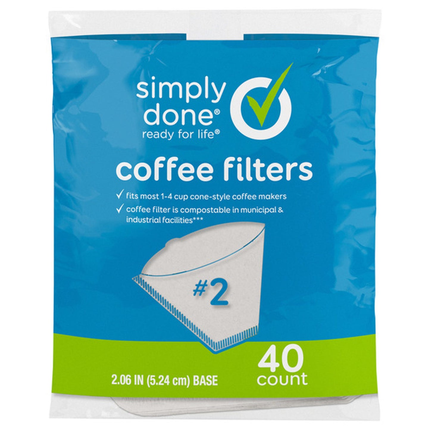 Market Pantry Natural Cone #4 Coffee Filters 40ct