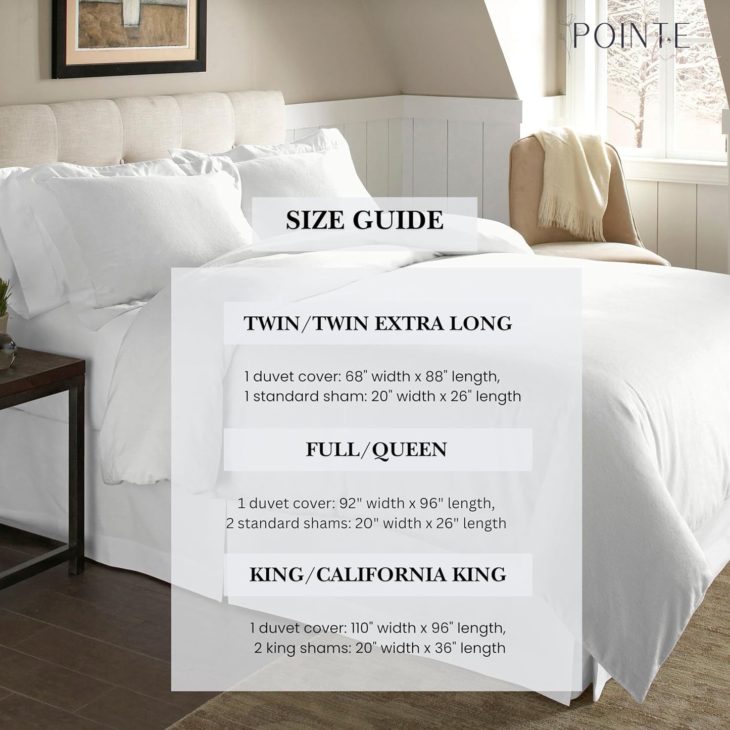 Pointehaven 180 GSM Cotton Flannel Duvet Set - Twin/Twin XL, Zebra 45