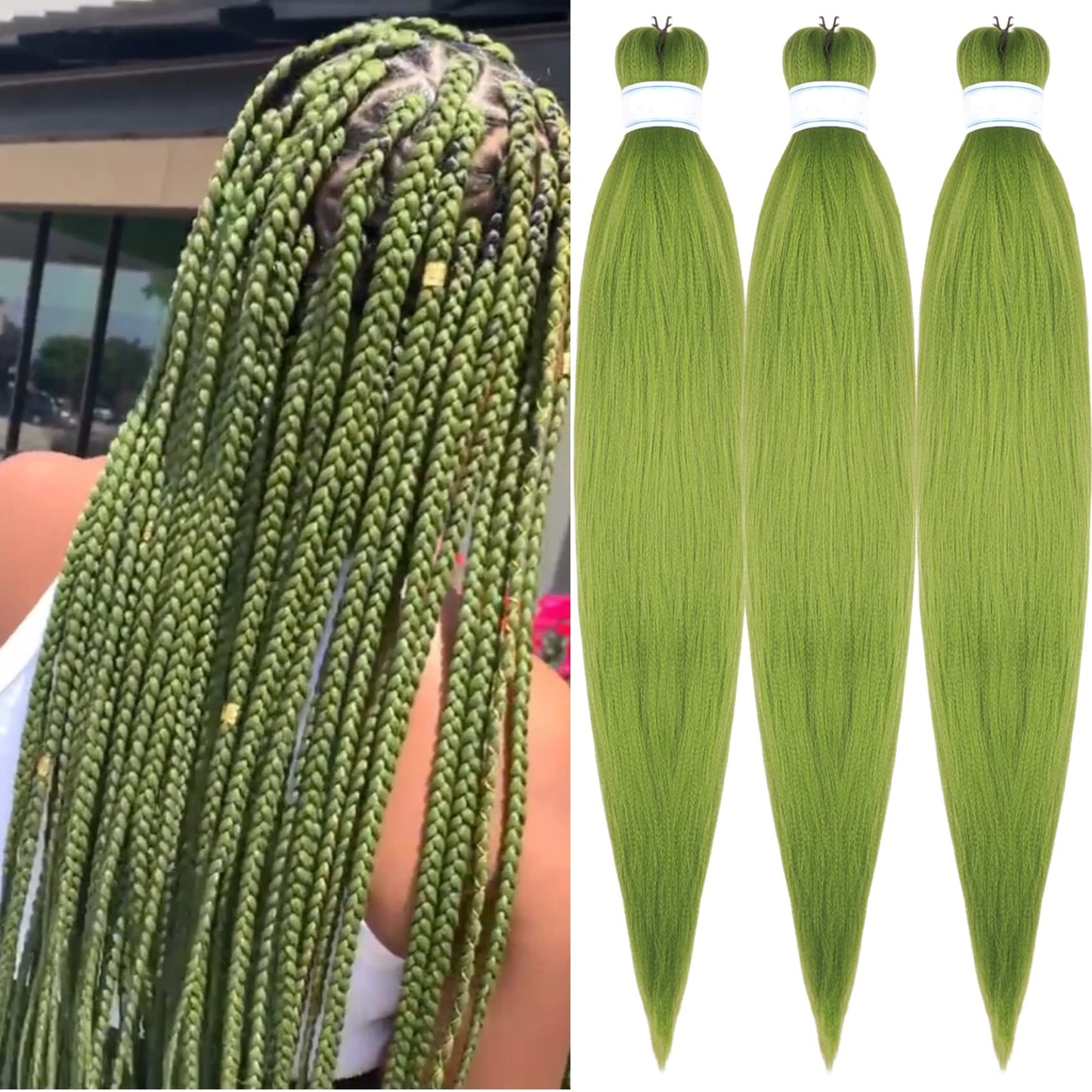 Purple Braiding Hair Pre stretched Knotless 26 inch | Hypoallergenic Synthetic Purple Prestretched Ez Braid Knotless Itch Free Soft Yaki Texture Hot Water Setting WN420