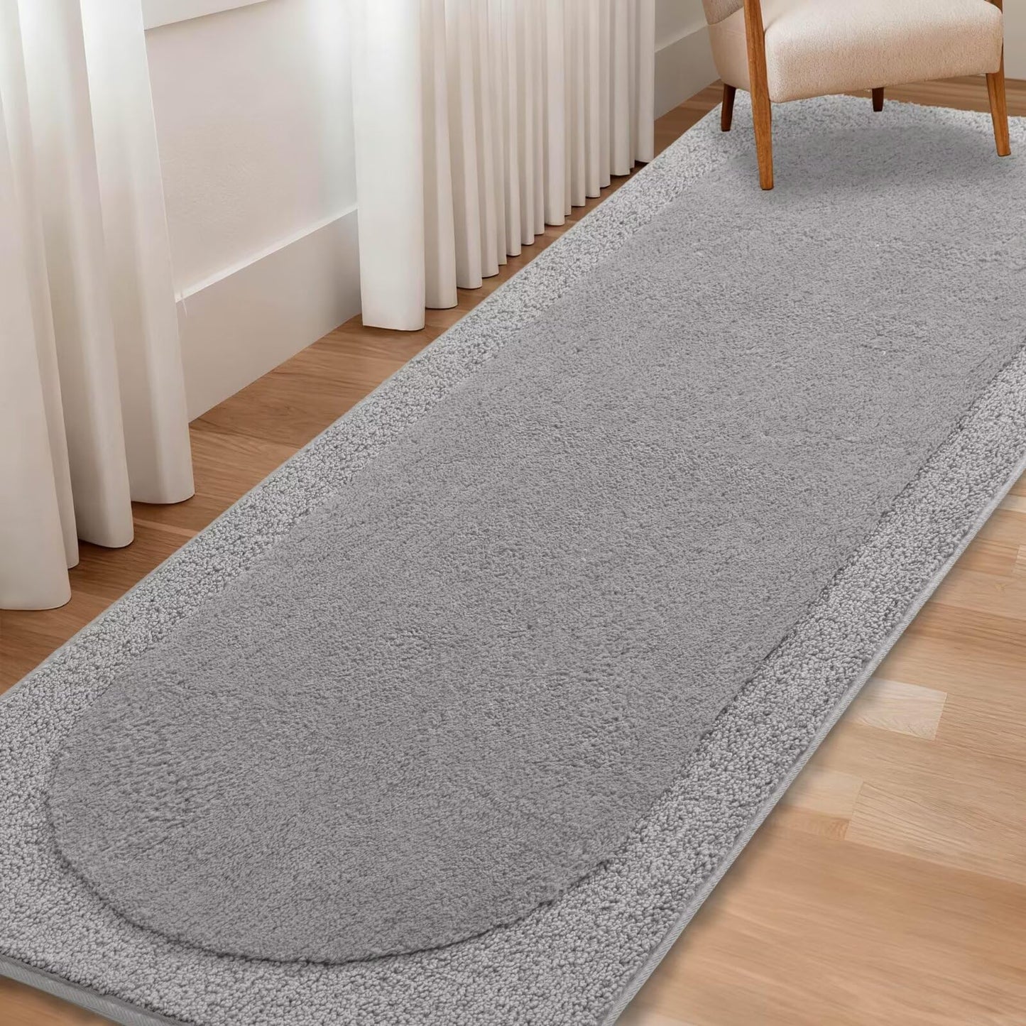 DEXDE Bathroom Rugs Non-Slip Mat for Bathroom Floor Shower,24x16 Beige | Thick Soft Absorbent Bath Mat, Quick Dry Microfiber Rug, Machine Washable Shower Floor Bathroom Mat Home Decor Accessories BST220