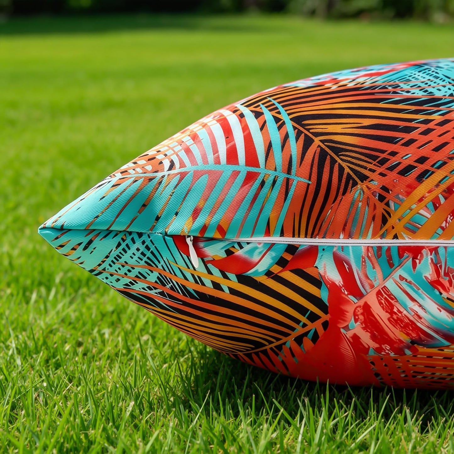 Outdoor Waterproof Pillow Covers Summer Decorative Throw Pillow Covers Tropical Leaf Couch Covers 20x20 Set of 2 Square Outdoor Floral Cushion Cases for Patio Furniture Garden Tent Balcony Bench BST220