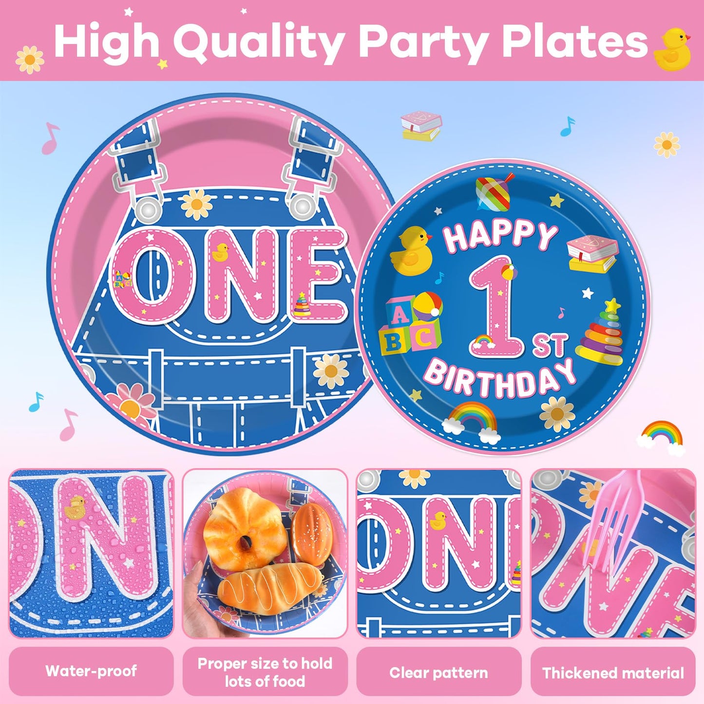 96 Pcs Race Car 1st Birthday Party Plates and Napkins Racing Cars First Birthday Decor Race Car One Year Old Dessert Cake Plates Racing Cars Theme Tableware Set for Kids Boy Party Decor 24 Guests BST202
