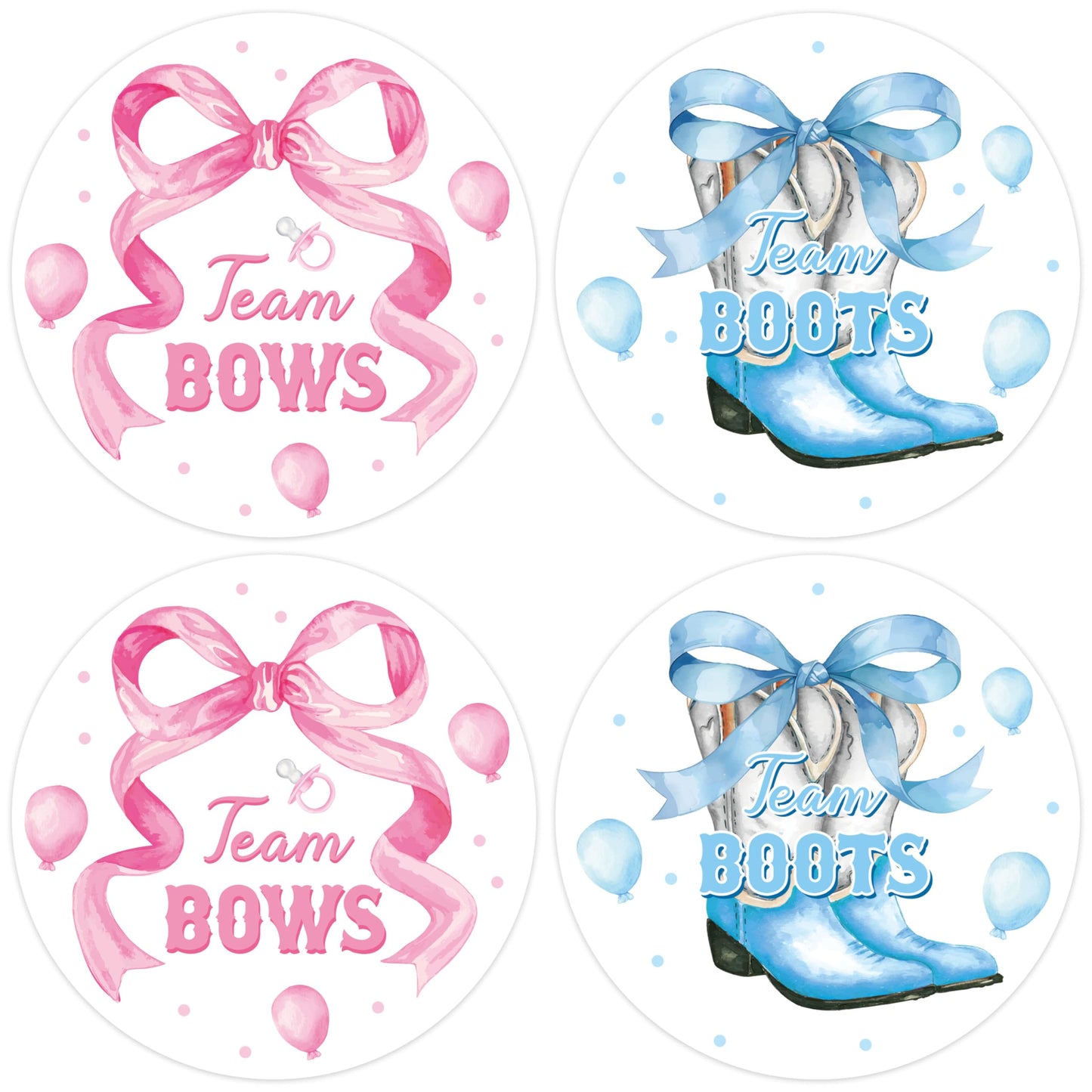 Ice Cream Gender Reveal Stickers - 500Pcs Labels for Baby Shower | 2 Inch, Team Boys or Girls, Pink or Blue Roll Decals, What's the Scoop Gender Reveal Party Decor Voting Game Idea Goodie Bags BST202