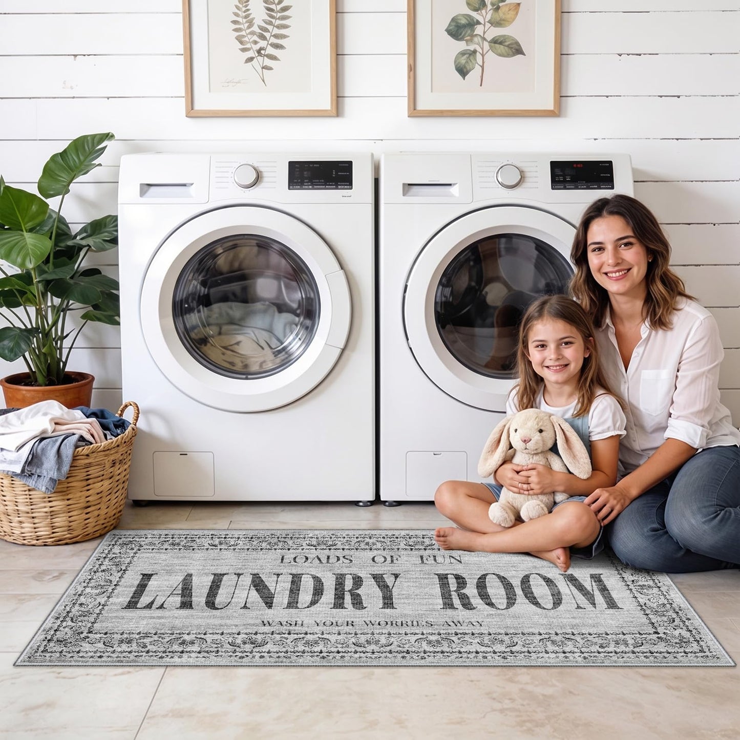 TOPRUUG 2x8 Kitchen Runner Rug: Non-Slip Kitchen Rugs Stain Resistant Kitchen Mats for Floor Low-Pile Carpet for Sink Soft Kitchen Runners Non Skid Washable 8 ft Mat Home Decor 2'x8' Beige BST202
