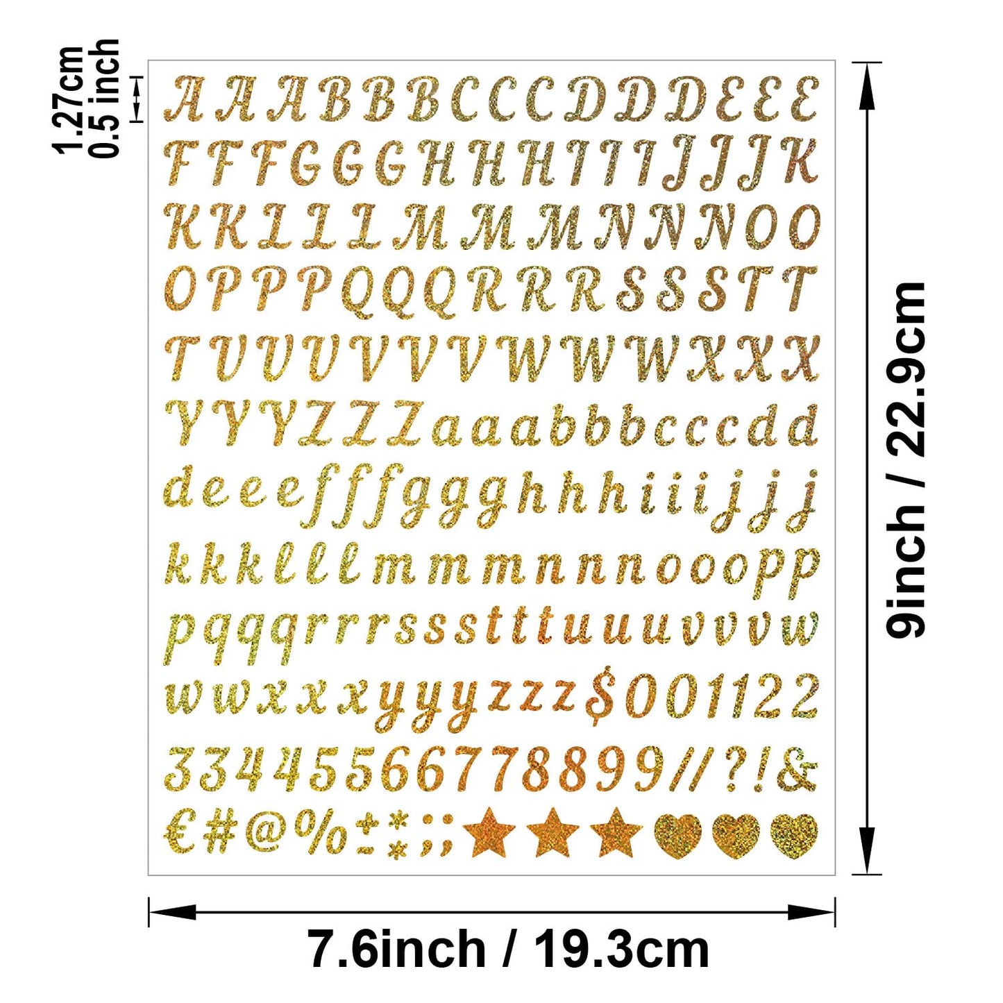 10 Sheets 0.5 Inch Letter Stickers, 1540 Alphabet and Number Labels for Students, Teachers, Journals, Cups, Notebooks, Folders, DIY School Projects, Bullet Planners, Arts and Crafts BST220