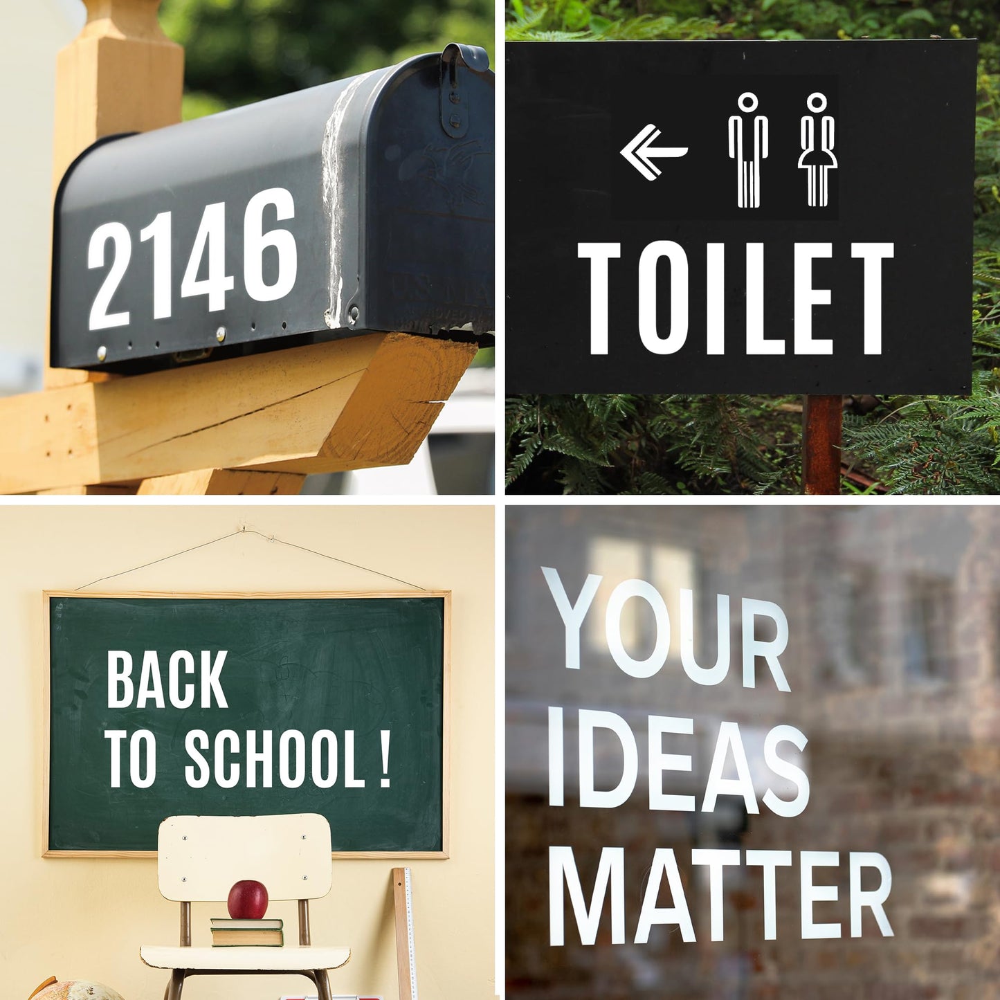 239Pcs 5 Inch Letters & Numbers Vinyl Stickers, 24 Sheets Durable Bulletin Board Letters - Easy Peel Self-Adhesive Decals for Classroom, Door & Window - Perfect for Bulletin Boards & Decor (Black) BST220