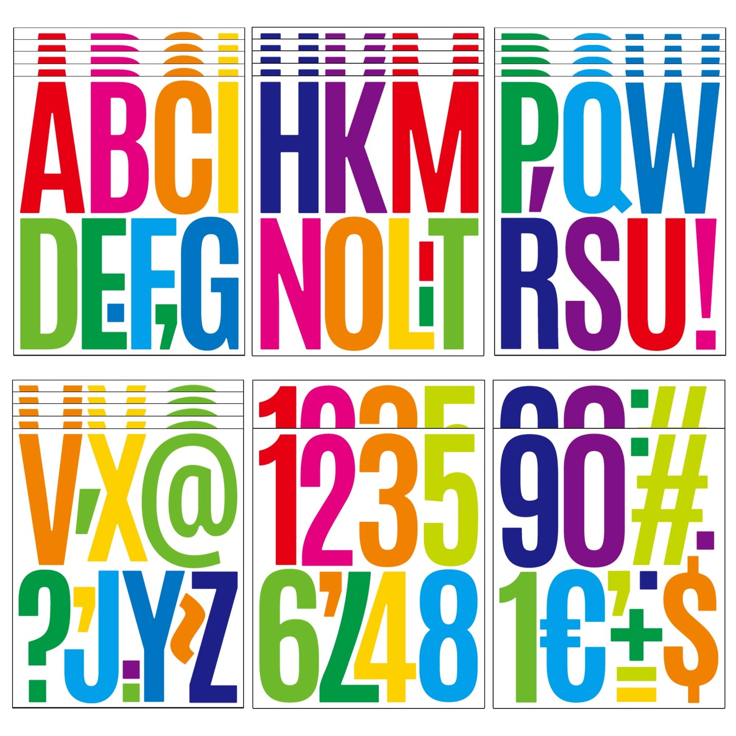 239Pcs 5 Inch Letters & Numbers Vinyl Stickers, 24 Sheets Durable Bulletin Board Letters - Easy Peel Self-Adhesive Decals for Classroom, Door & Window - Perfect for Bulletin Boards & Decor (Black) BST220