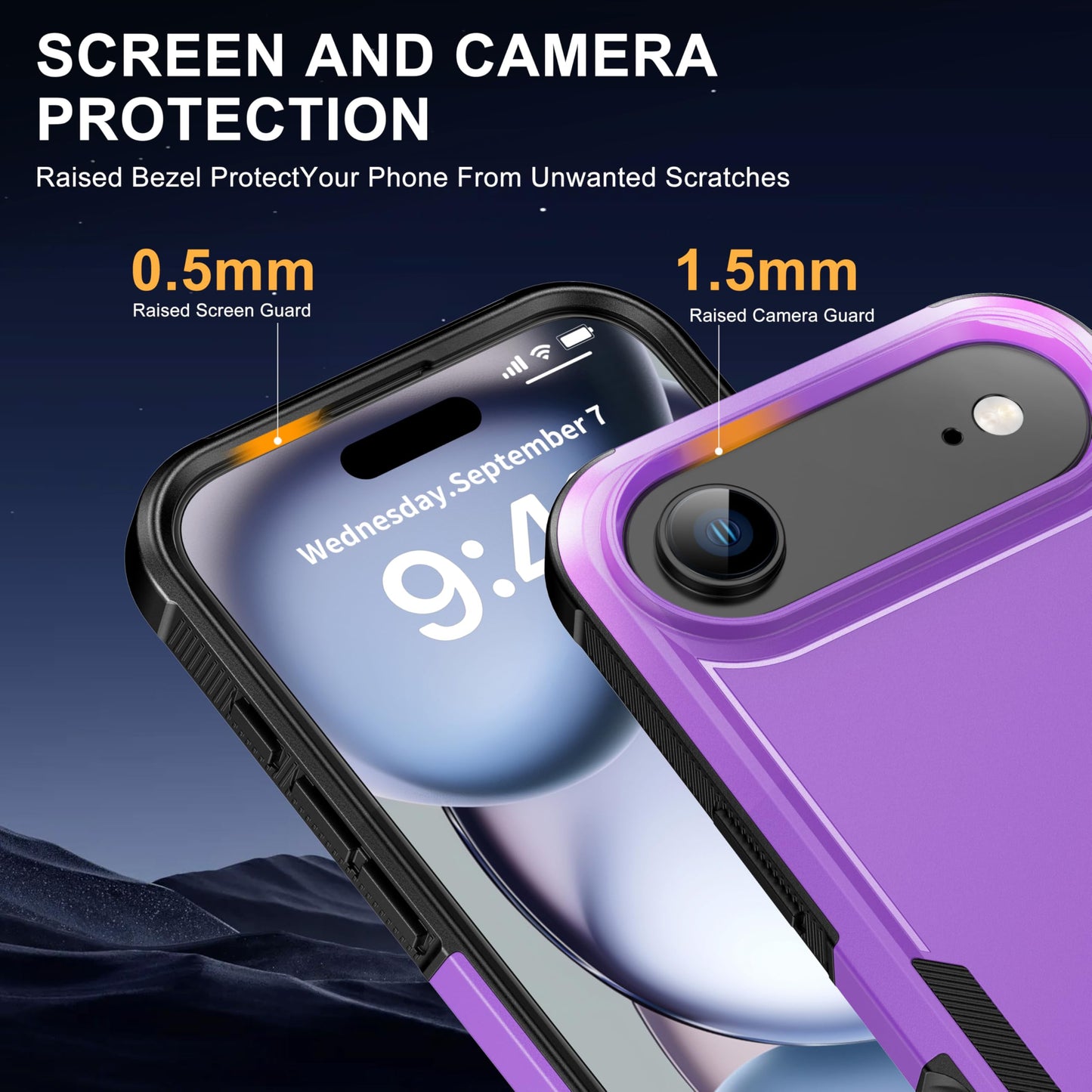 Magnetic for iPhone 17 Air Case [Compatible with MagSafe] [Shockproof] [Heavy Duty Protection] Pocket-Friendly & Tough Non-Slip Protective Phone Cover for iPhone 17Air 6.6", Black WN420