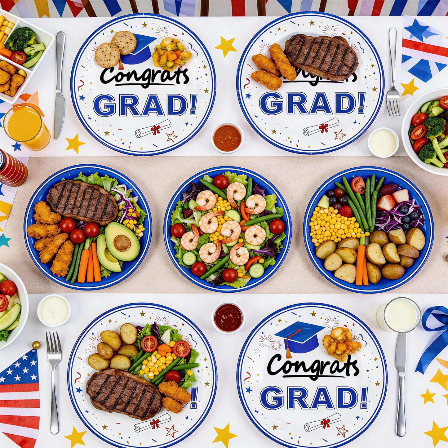 2026 Graduation Plates and Napkins, 320 PCS, Serves 80 | Disposable Class of 2026 tableware set for graduation parties, ceremonies and school celebrations BST202