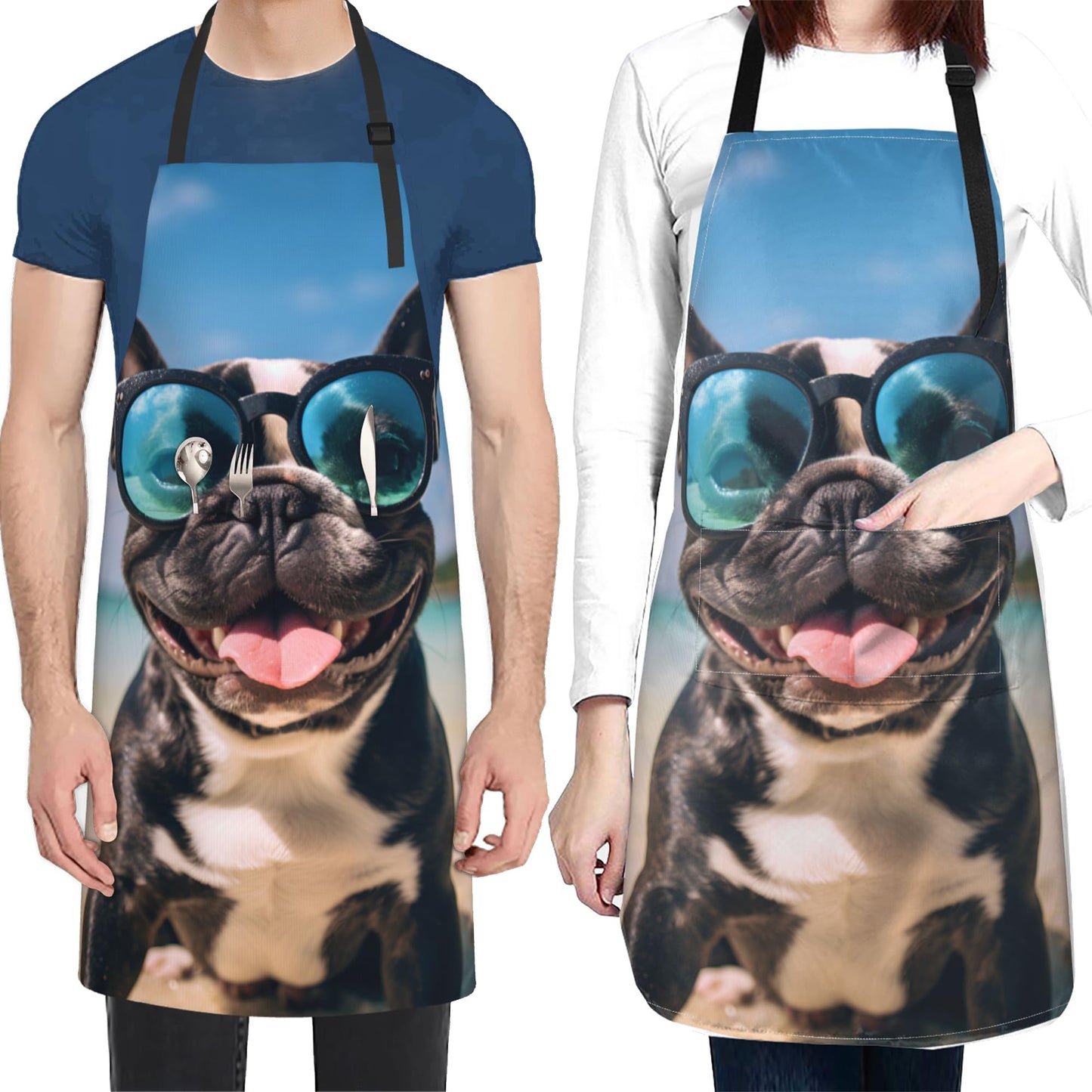 Art Apron with Pocket for Women Men | Kitchen Aprons Chef Apron for Cooking Baking BBQ Painting Gardening BST202