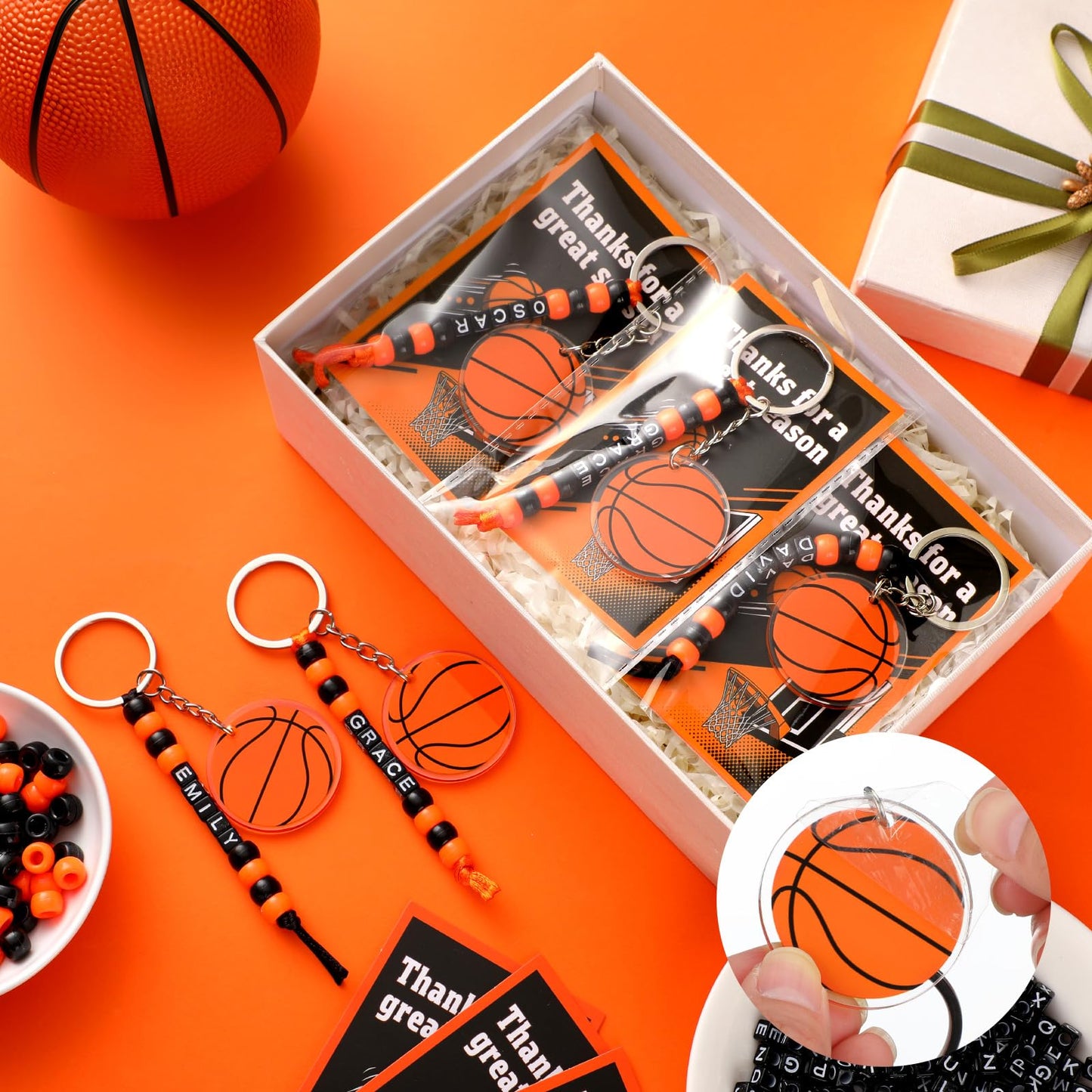 Suncalla 984 Pcs 24 Set Dinosaur Nugget Keychain Making Kit DIY Valentine's Key Chain Crafts Bead Adjustable Letter Beads Cards Strings Kit Gift Backpack Accessories Party Favors(Cute Color) WN420