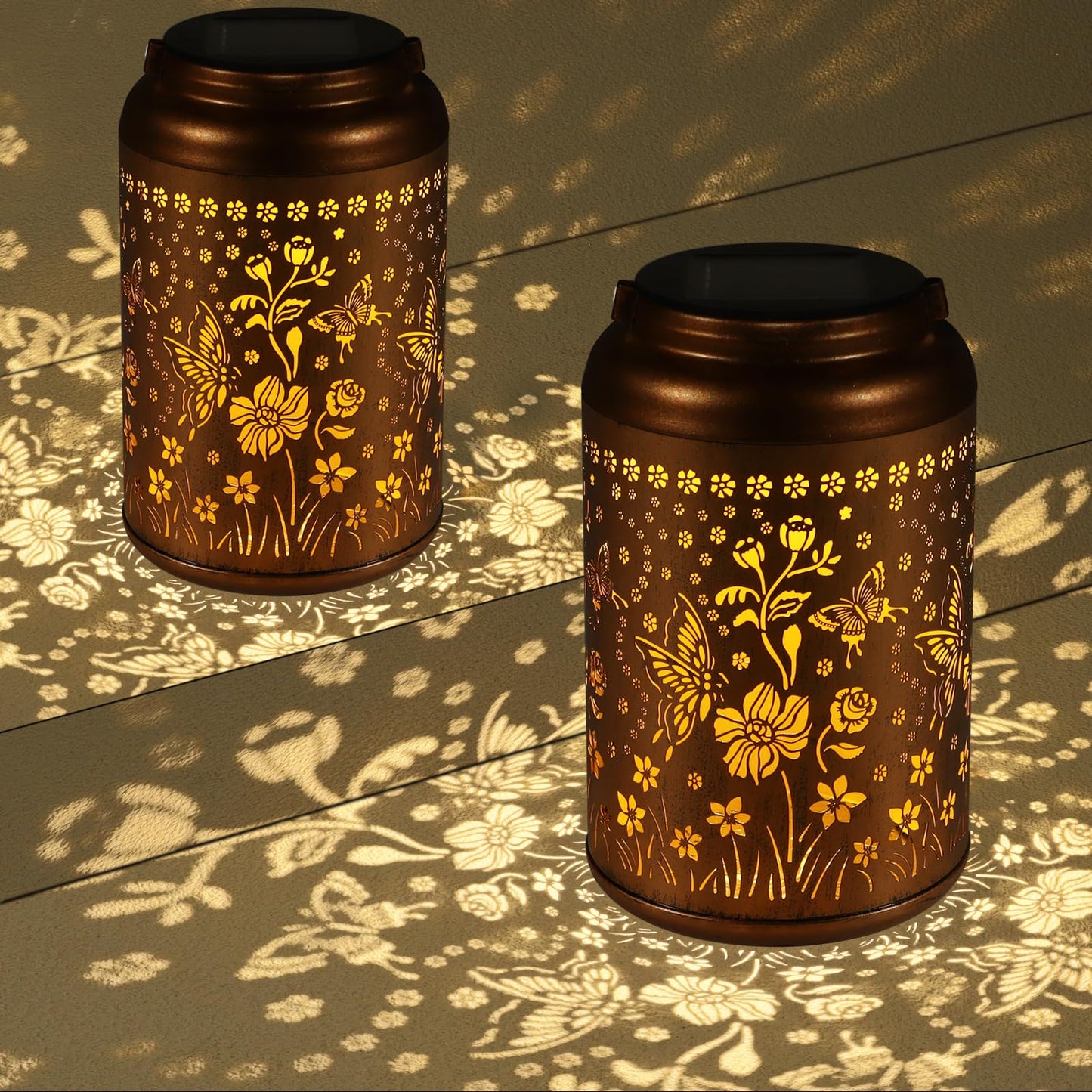 2 Pack Solar Lanterns Outdoor Waterproof N30