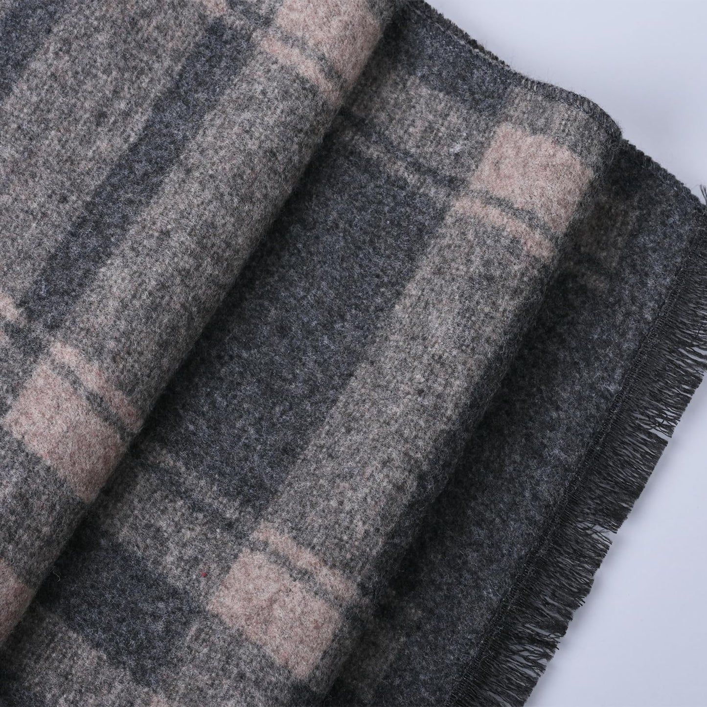 Mens Winter Scarf Cashmere Feel Warm Scarves Long Plaid Tassel Scarf for Men WN420