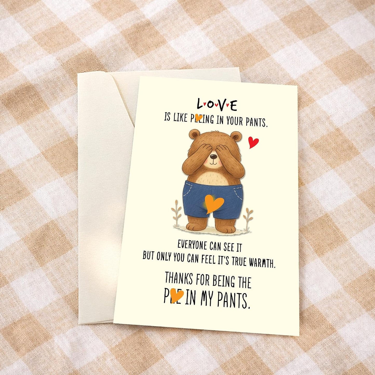 POMELION Funny Anniversary Card for Wife, Husband - Cute Wedding Anniversary Card Gift for Her, Him, Girlfriend, Boyfriend - Happy Birthday from Husband, Wife - Anniversary Greeting Card WN420
